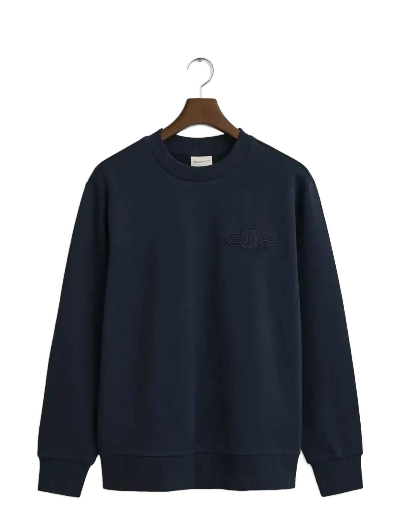 GANT Reg Tonal Shield C-Neck Sweat Navy - L - Herren