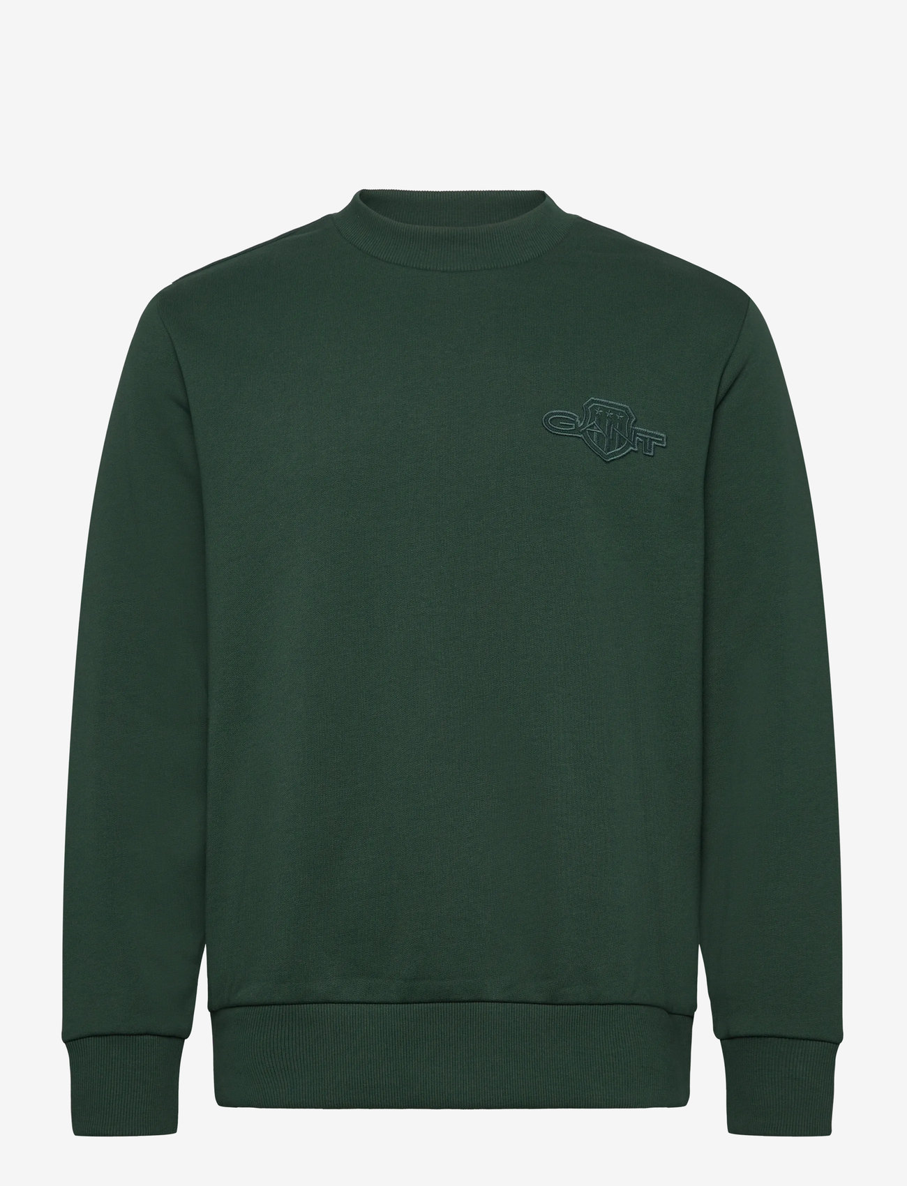 GANT - REG TONAL SHIELD C-NECK SWEAT - prekės kiekvienai progai - tartan green - 0