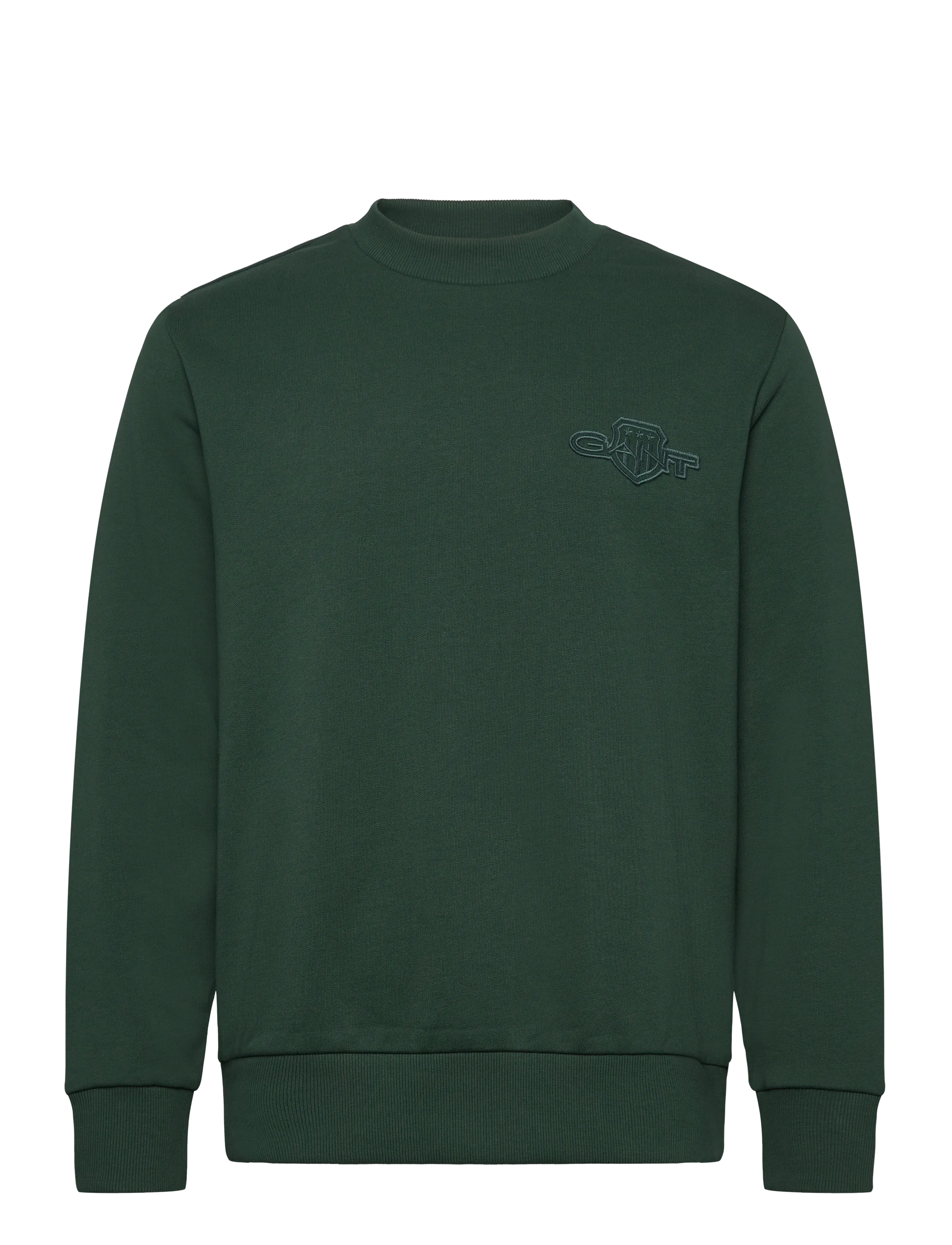 GANT REG TONAL SHIELD C-NECK SWEAT - Kleidung - TARTAN GREEN / green