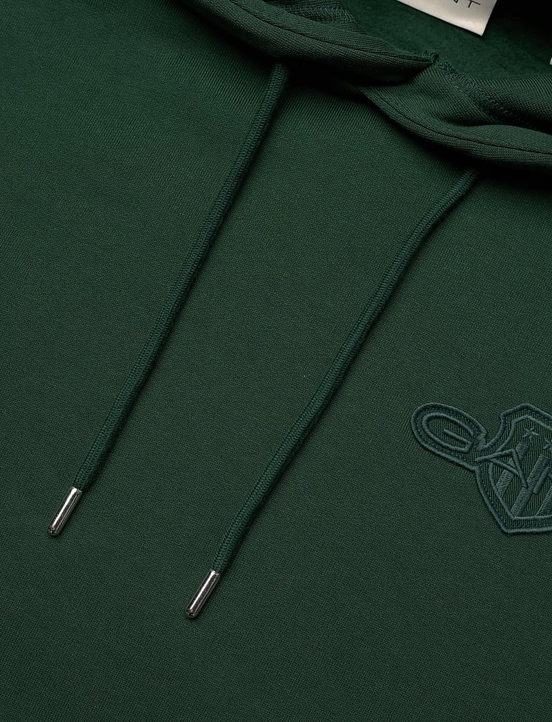 GANT - REG TONAL SHIELD HOODIE - hoodies - tartan green - 2