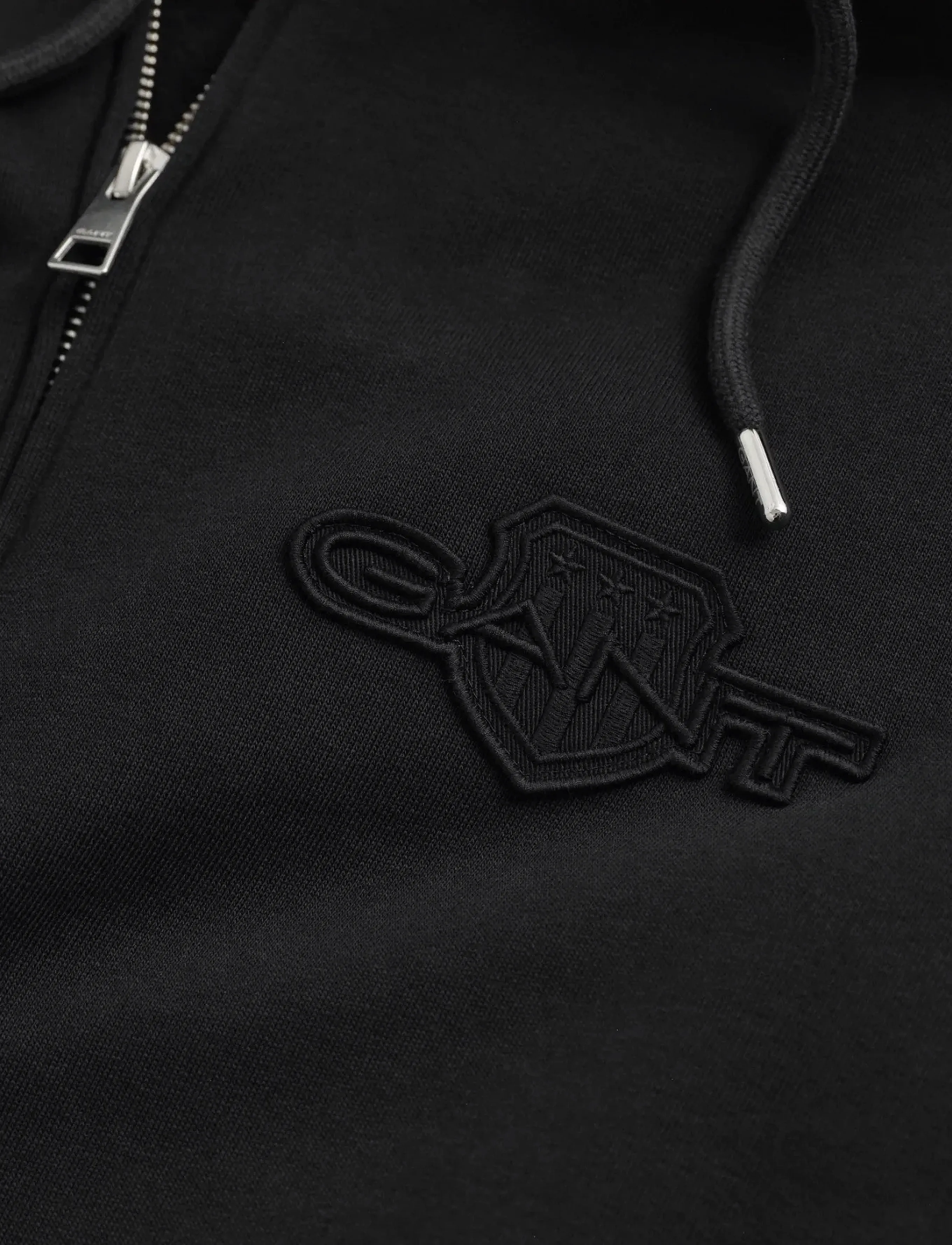 Gant - REG TONAL SHIELD FULL ZIP HOODIE - kapuzenpullover - black - 1