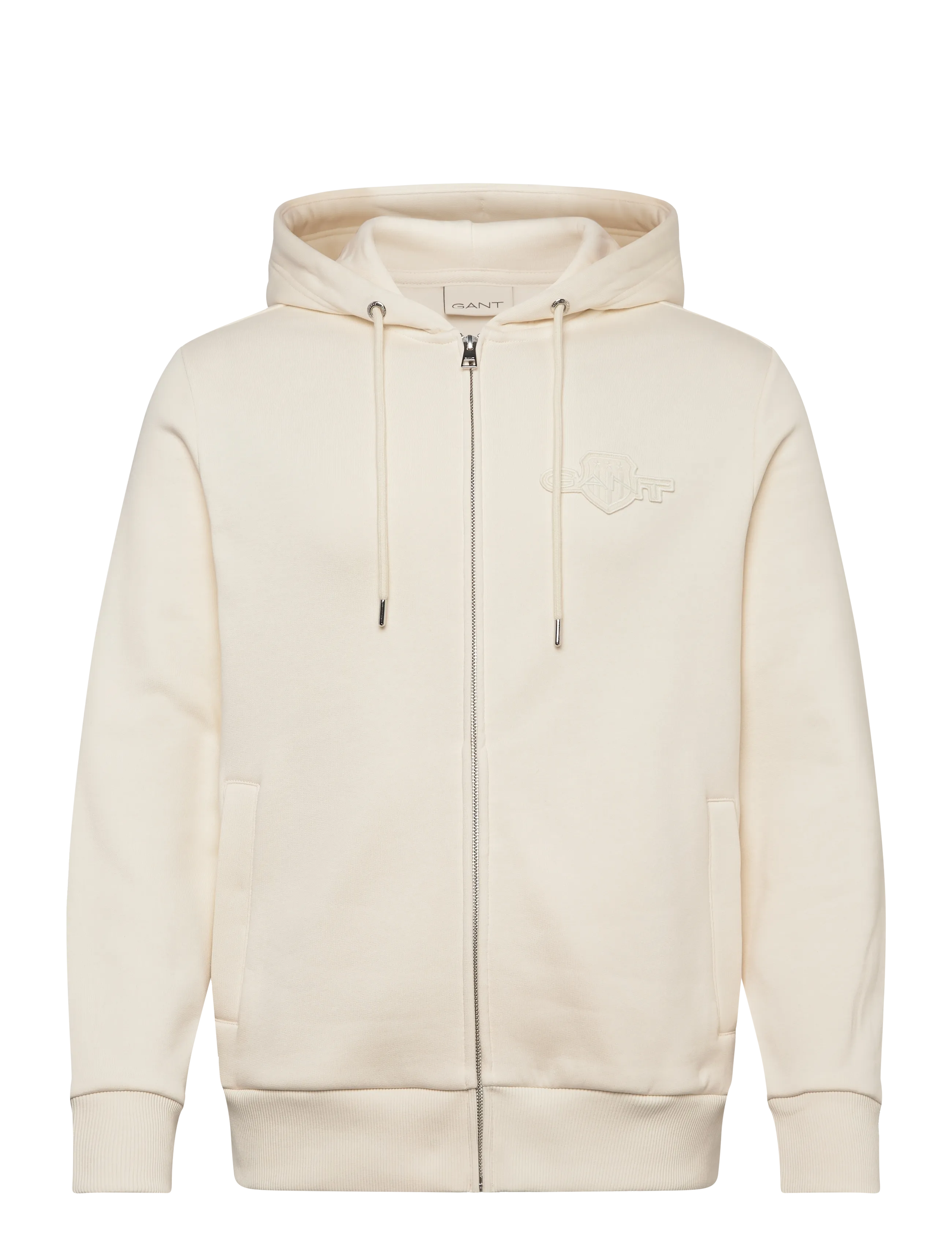 GANT Reg Tonal Shield Full Zip Hoodie Cream - XXL - Herren