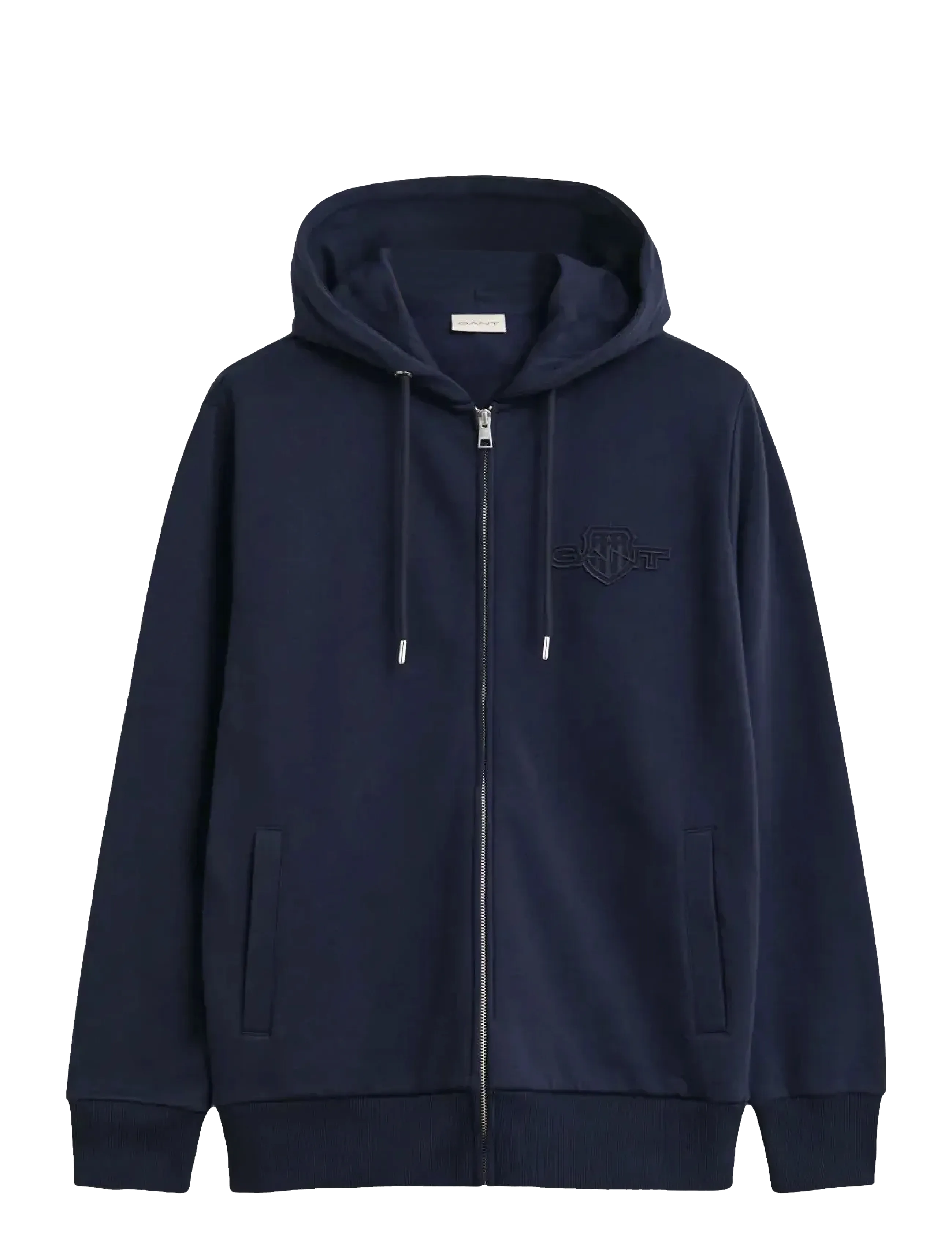 Gant REG TONAL SHIELD FULL ZIP HOODIE - Sweatshirts - EVENING BLUE / navy