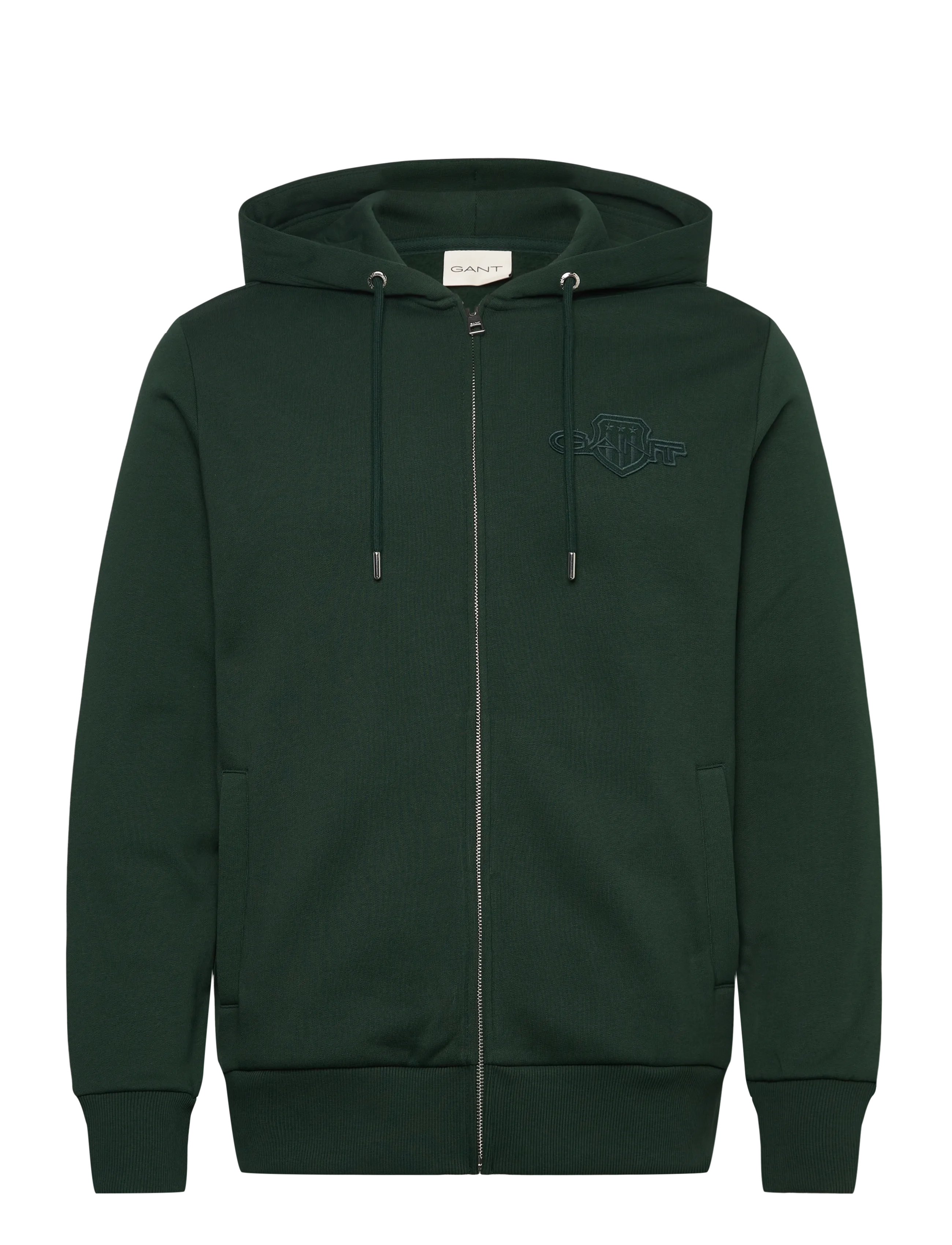 GANT Reg Tonal Shield Full Zip Hoodie Grün - S - Herren