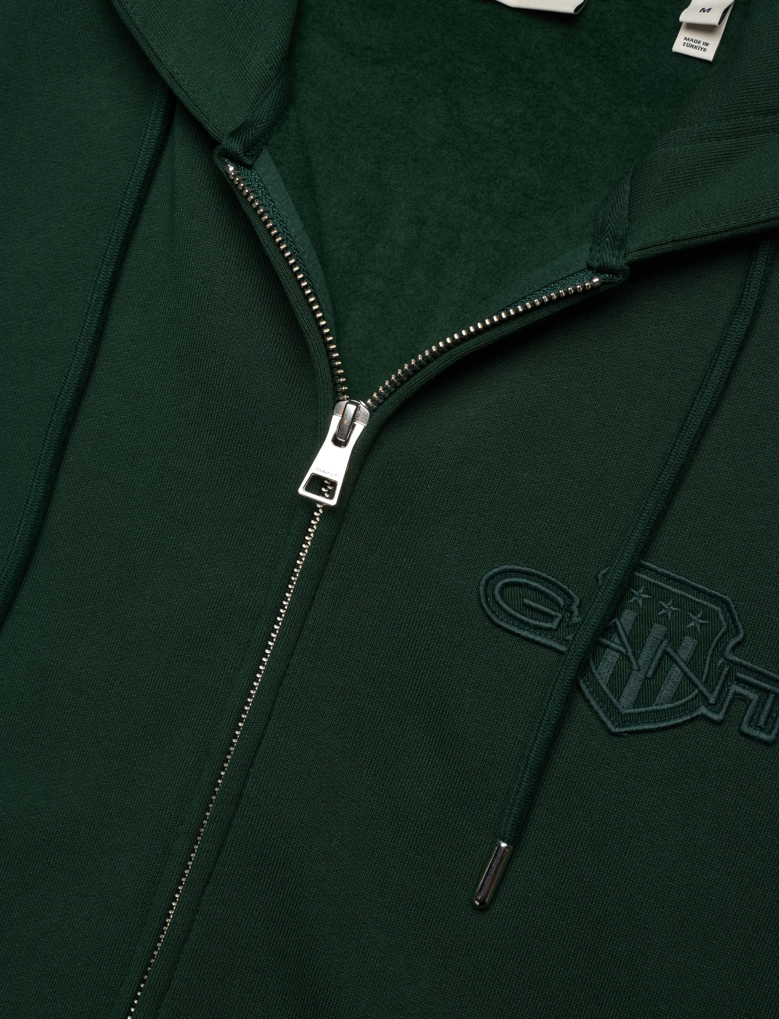 Gant - REG TONAL SHIELD FULL ZIP HOODIE - hættetrøjer - tartan green - 2