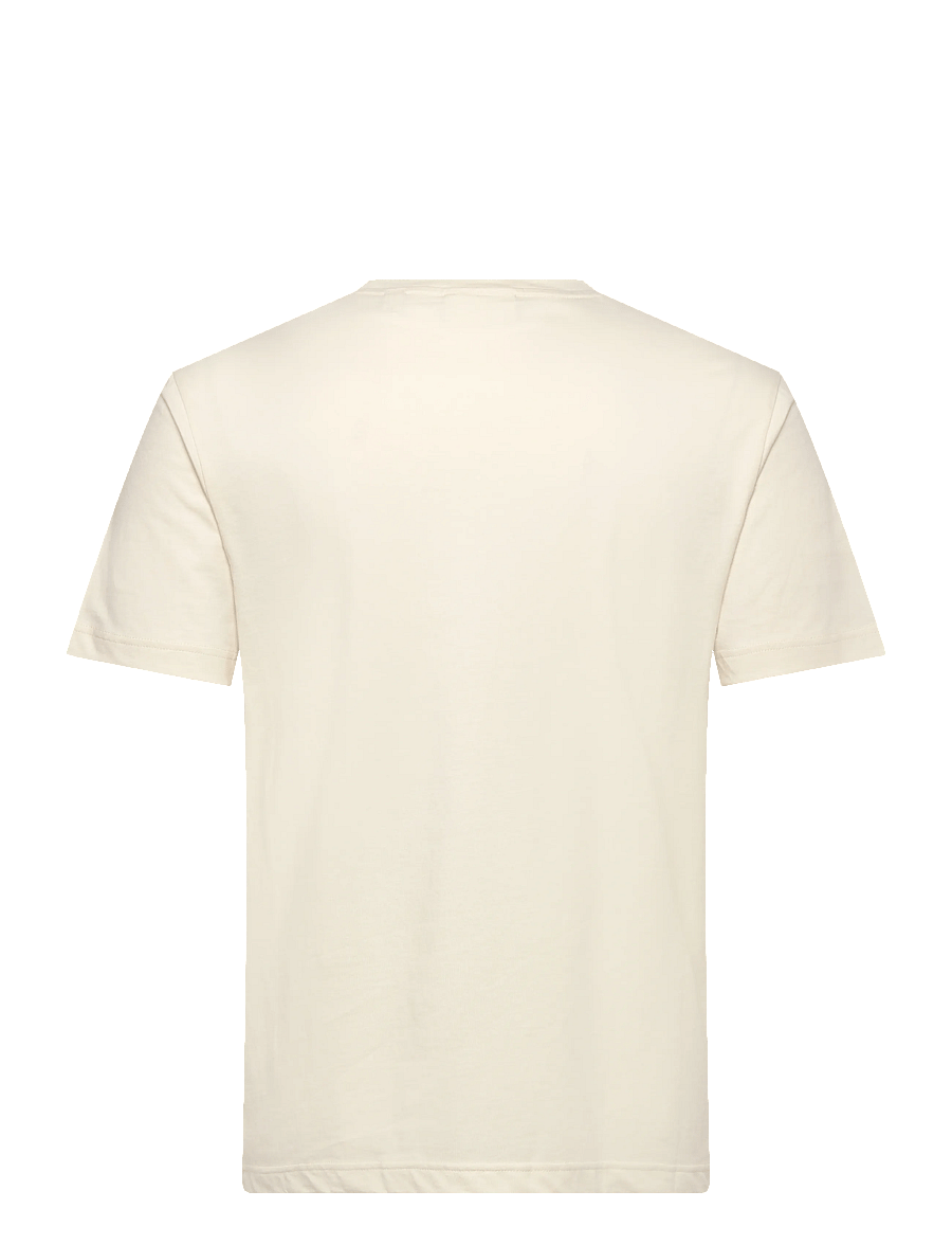Gant - REG TONAL SHIELD SS T-SHIRT - kurzärmelige t-shirts - cream - 1