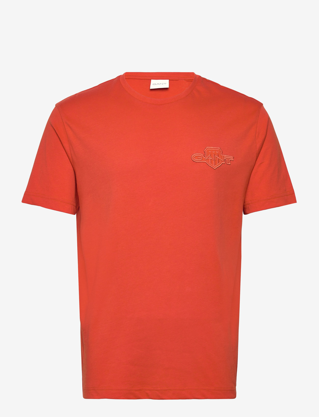 GANT - REG TONAL SHIELD SS T-SHIRT - lühikeste varrukatega t-särgid - deep orange - 0