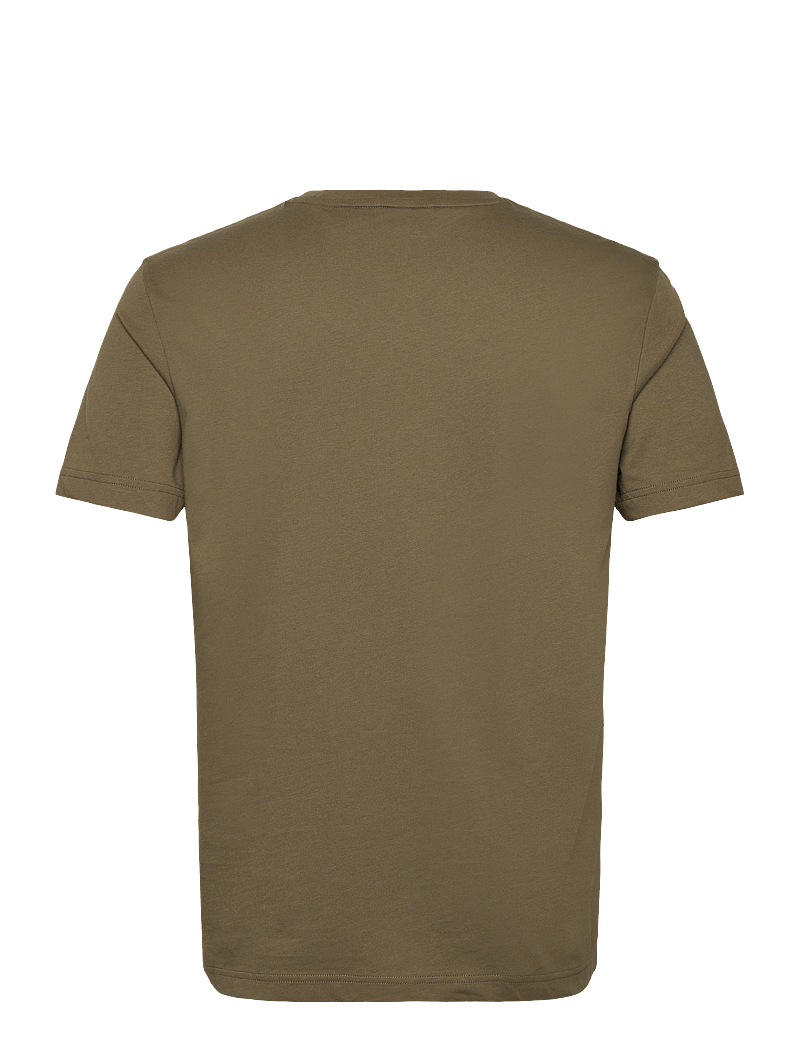 GANT - REG TONAL SHIELD SS T-SHIRT - short-sleeved t-shirts - moss green - 1