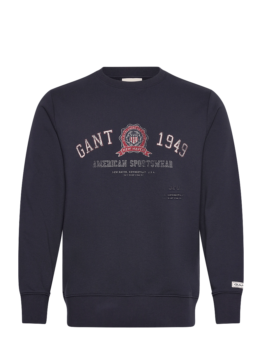 Gant - GRAPHIC SWEAT C-NECK - sweats - evening blue - 0