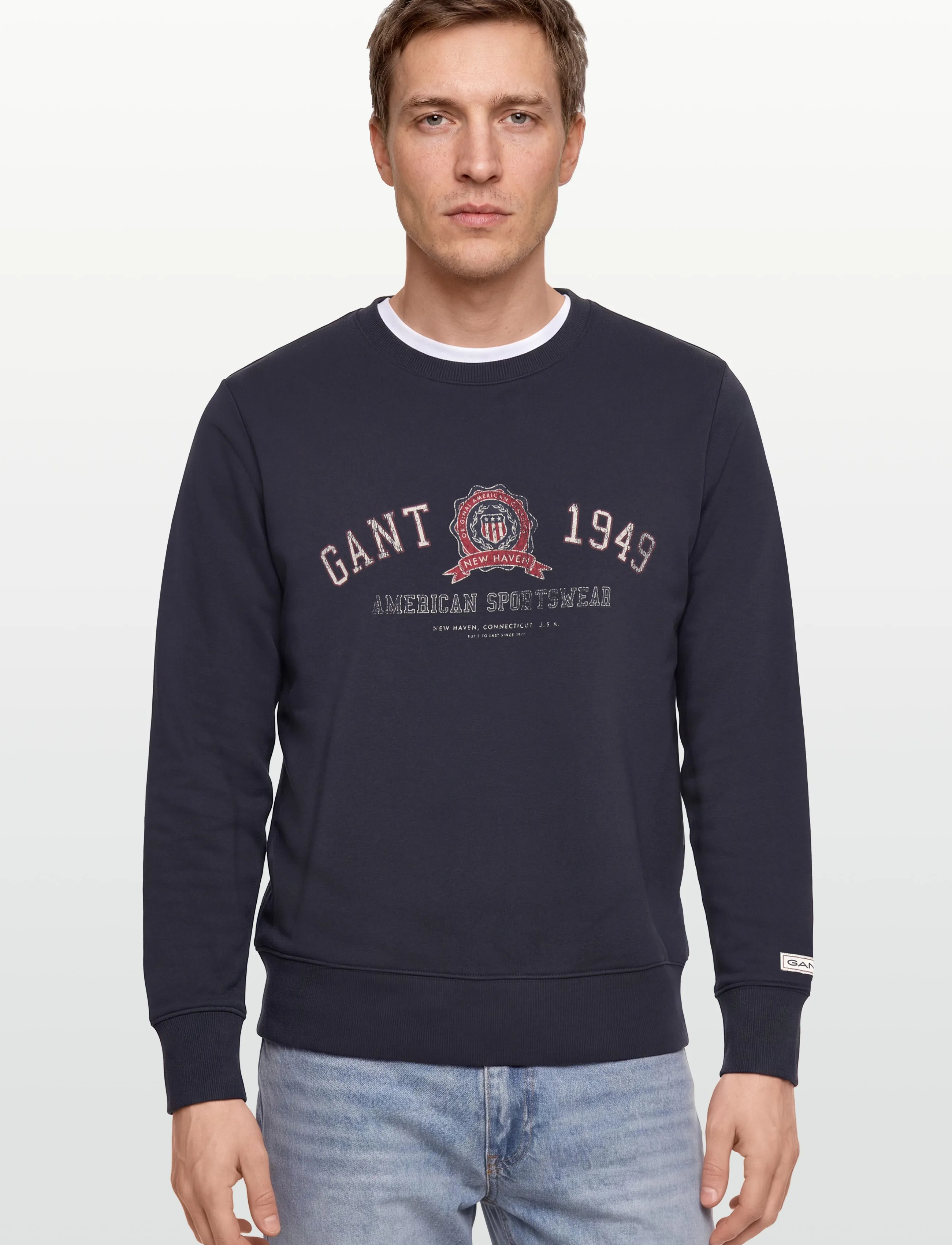 Gant - GRAPHIC SWEAT C-NECK - sweatshirts - evening blue - 3