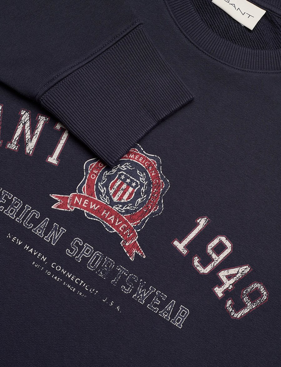 Gant - GRAPHIC SWEAT C-NECK - sweats - evening blue - 2
