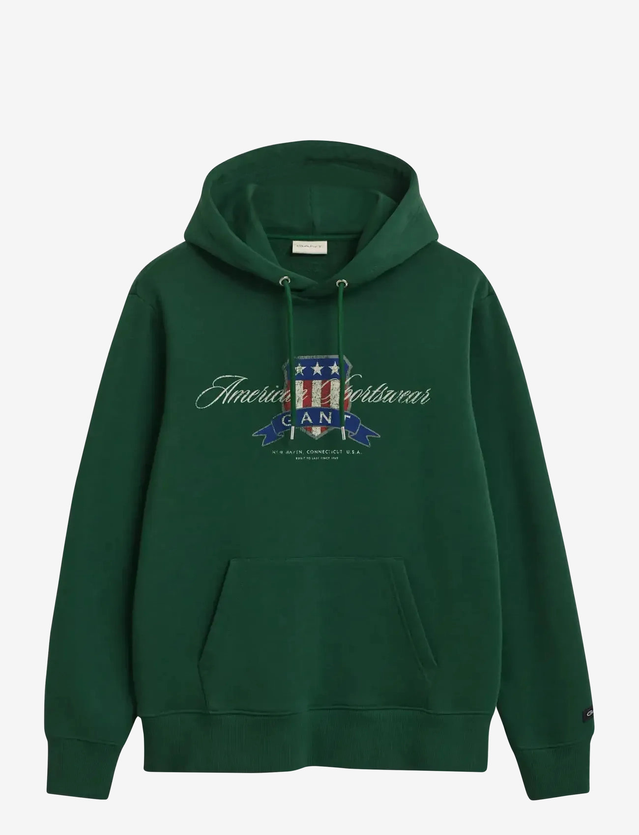 GANT - GRAPHIC HOODIE - hoodies - forest green - 1