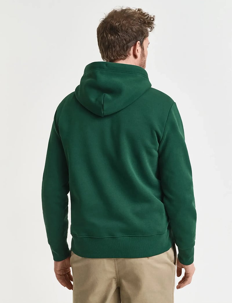 GANT - GRAPHIC HOODIE - hoodies - forest green - 2