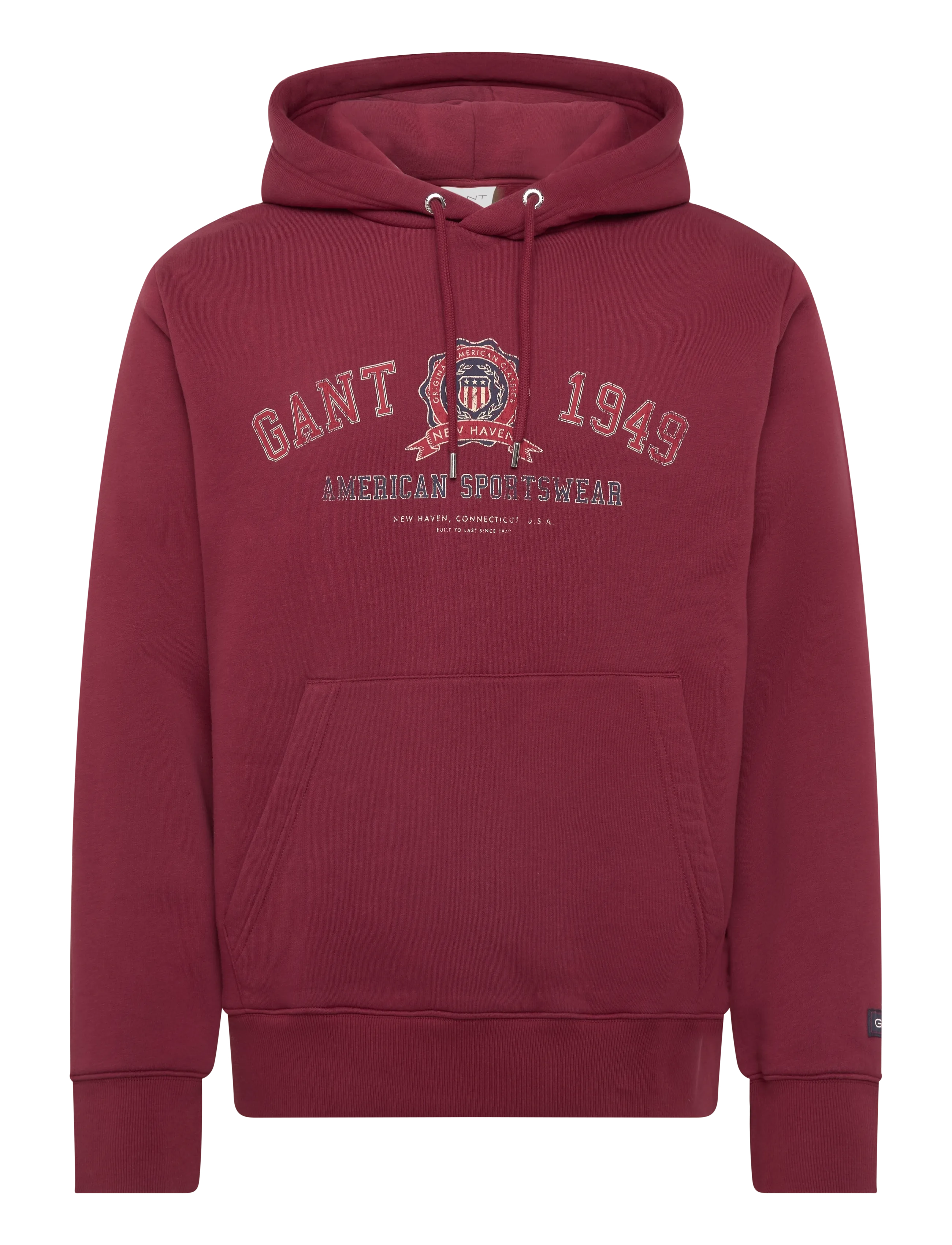 Gant GRAPHIC HOODIE - Kapuzenpullover - PLUMPED RED / burgundy