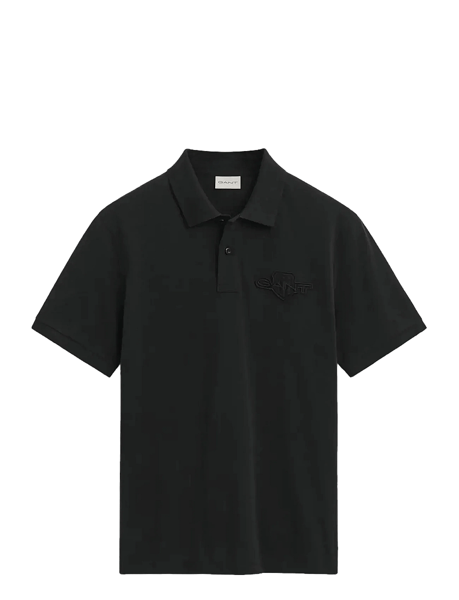 Gant - REG TONAL SHIELD SS POLO - kurzärmelig - black - 0