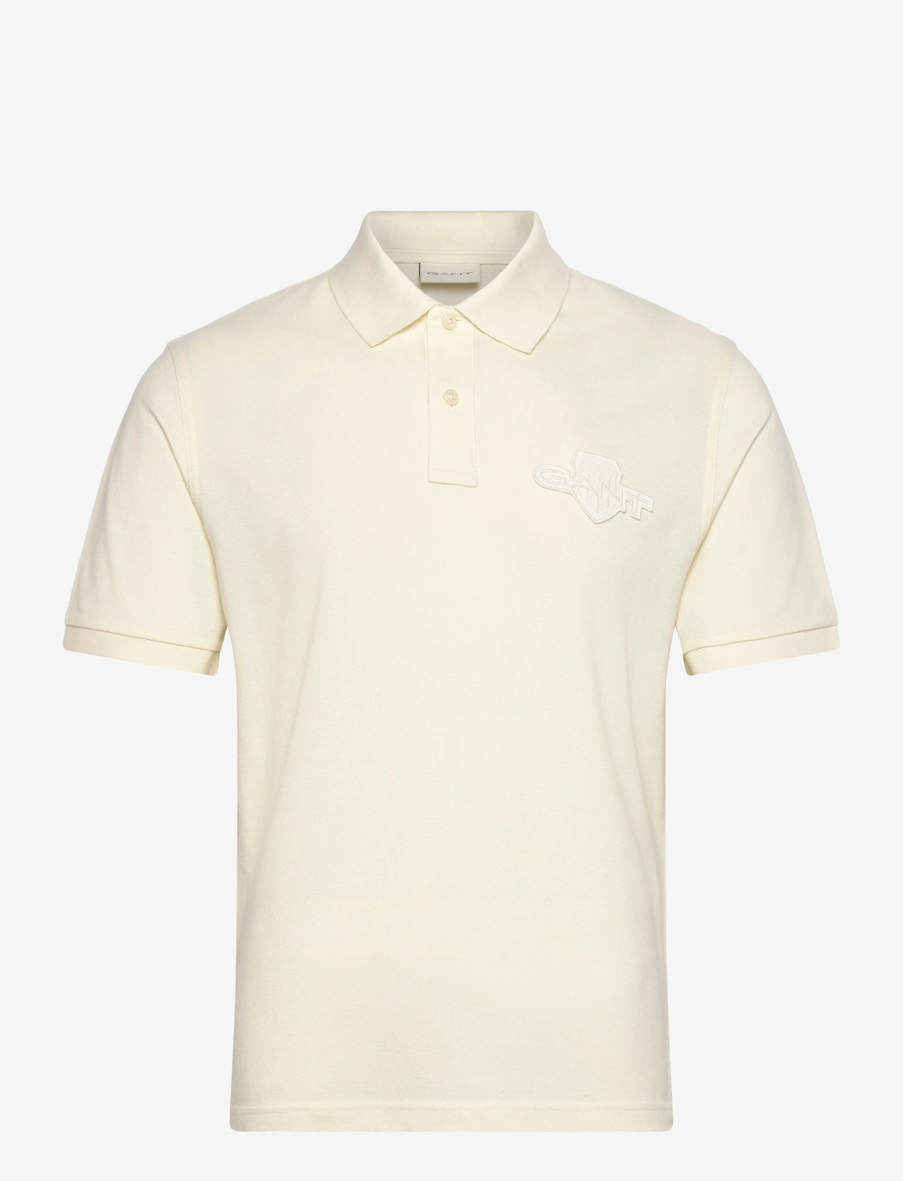 Gant - REG TONAL SHIELD SS POLO - kurzärmelig - cream - 0