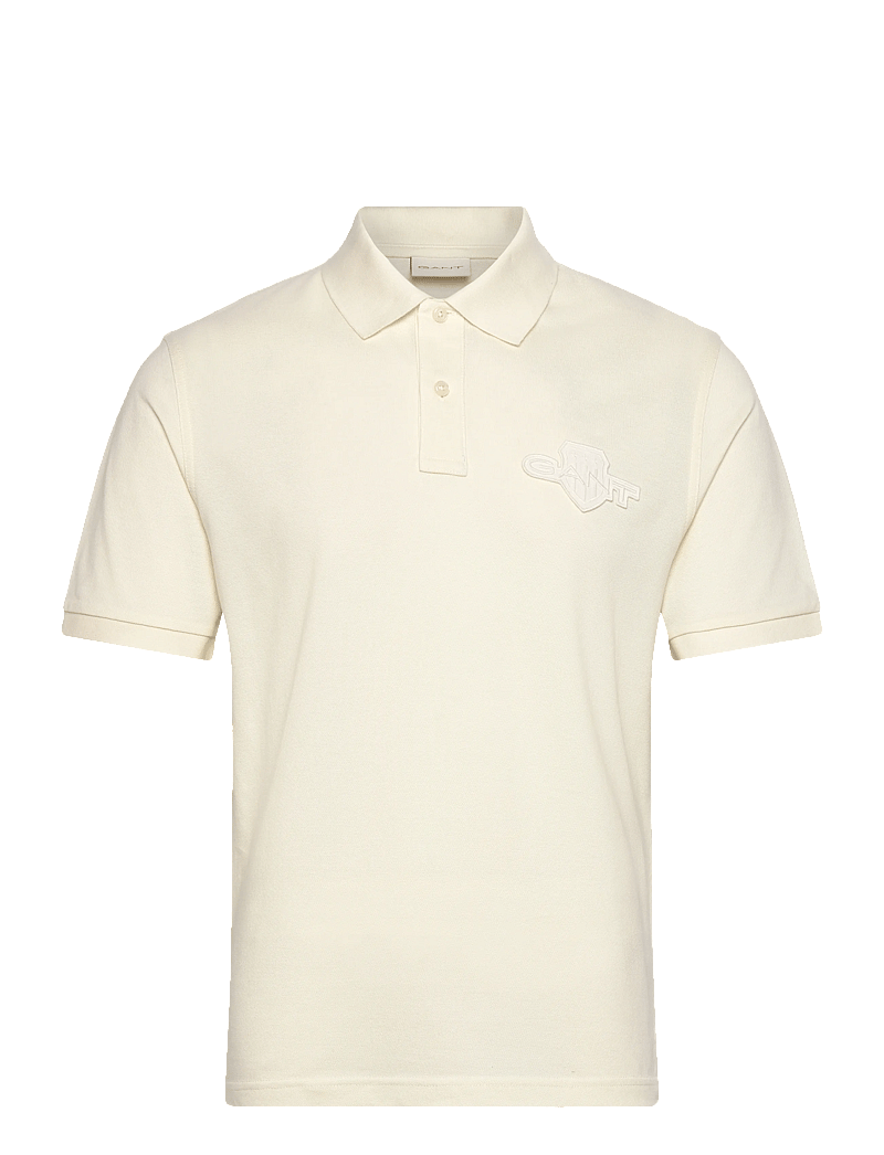 Gant - REG TONAL SHIELD SS POLO - kurzärmelig - cream - 0