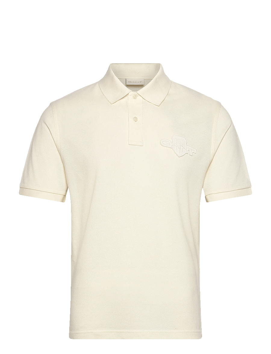 Gant - REG TONAL SHIELD SS POLO - kurzärmelig - cream - 0