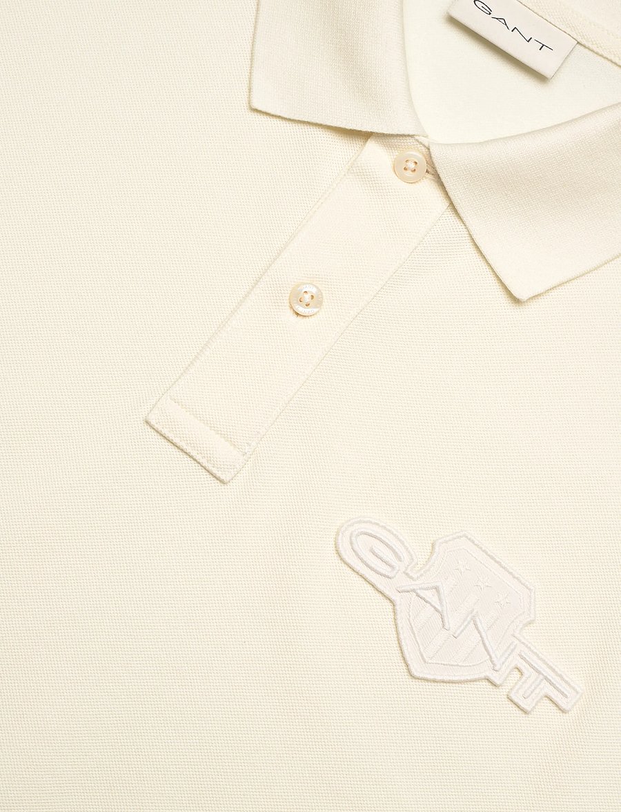 Gant - REG TONAL SHIELD SS POLO - kurzärmelig - cream - 2
