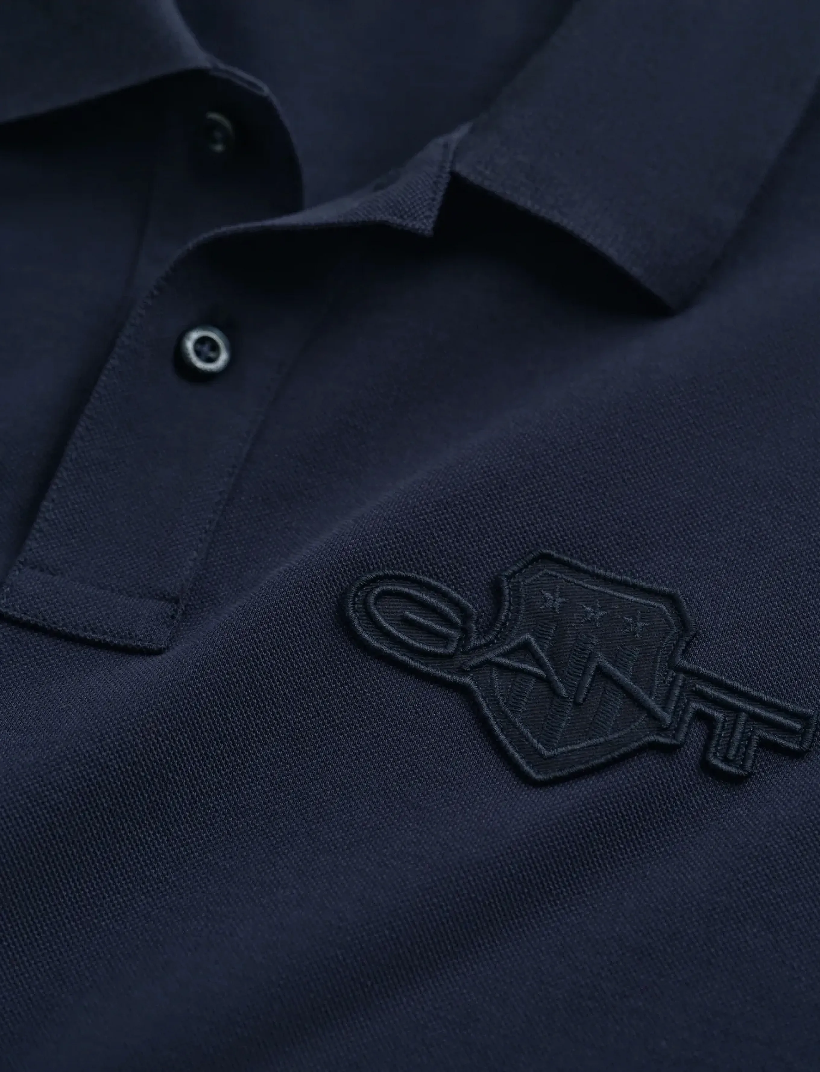 Gant - REG TONAL SHIELD SS POLO - short-sleeved polos - evening blue - 1