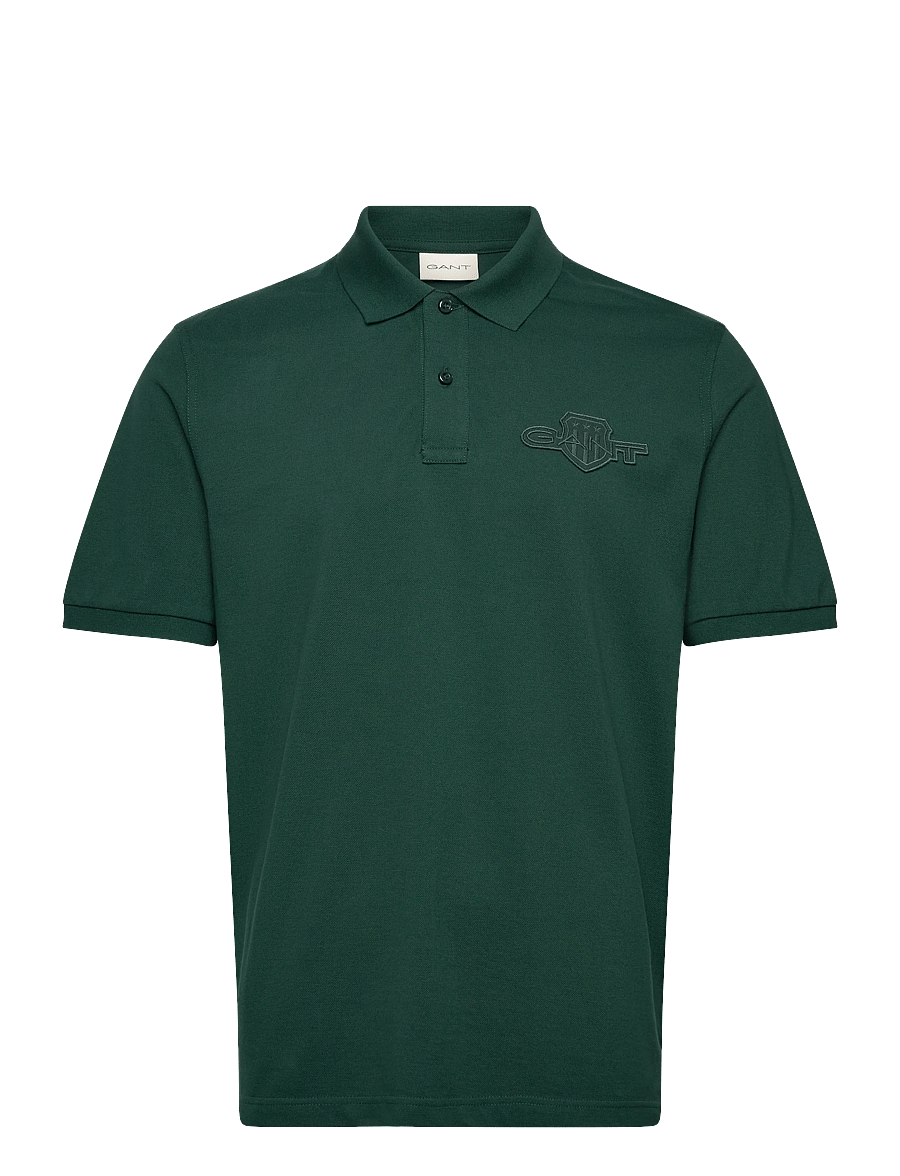 Gant - REG TONAL SHIELD SS POLO - kurzärmelig - tartan green - 0