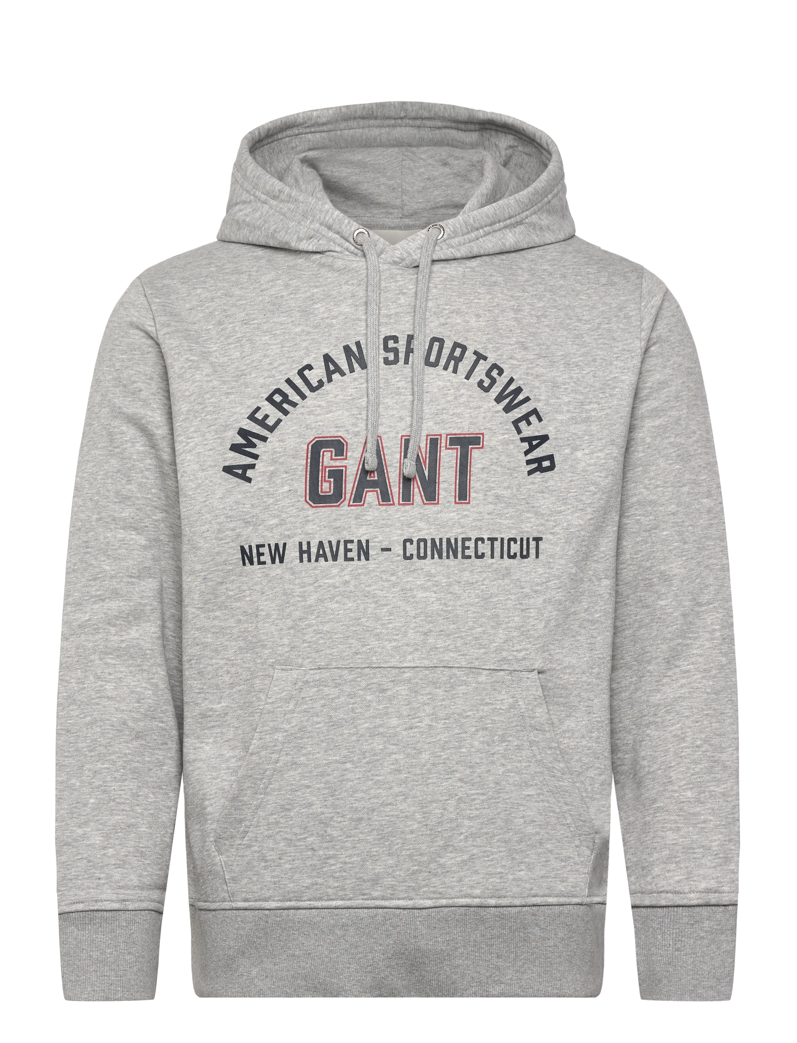 Gant PRINTED GRAPHIC HOODIE - Sweatshirts - GREY MELANGE / grey