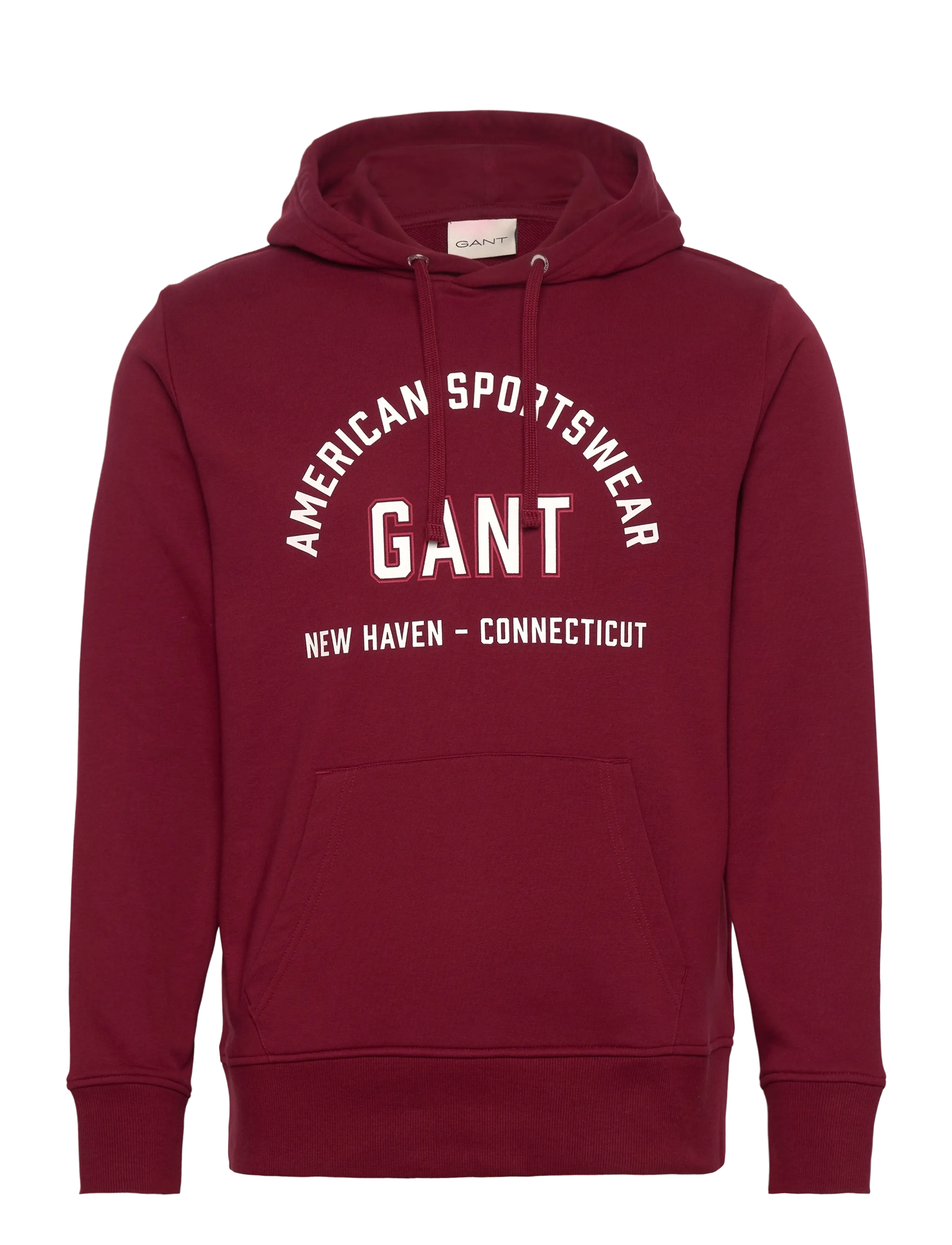 Gant PRINTED GRAPHIC HOODIE - Sweatshirts & hættetrøjer - PLUMPED RED / burgundy