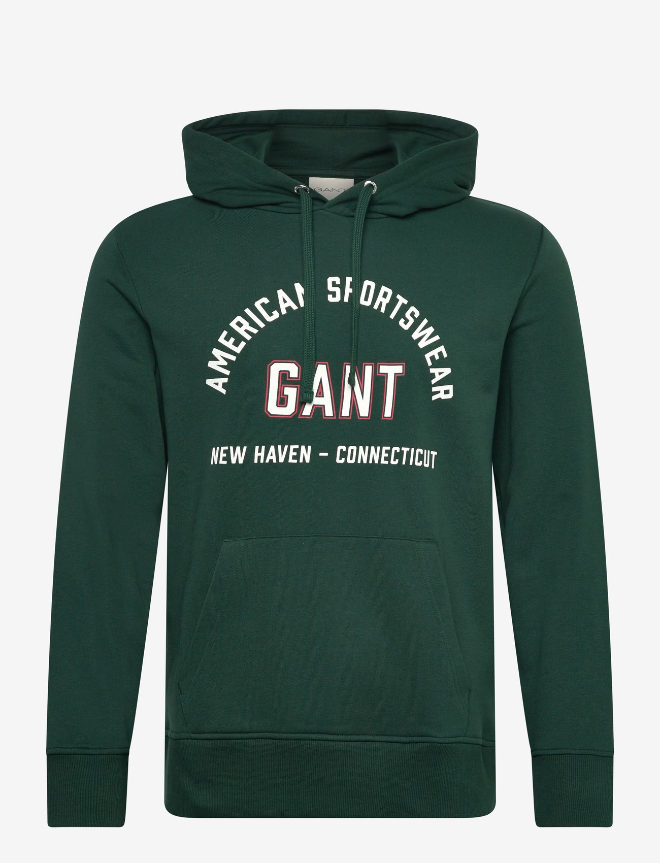 GANT - PRINTED GRAPHIC HOODIE - hættetrøjer - tartan green - 0