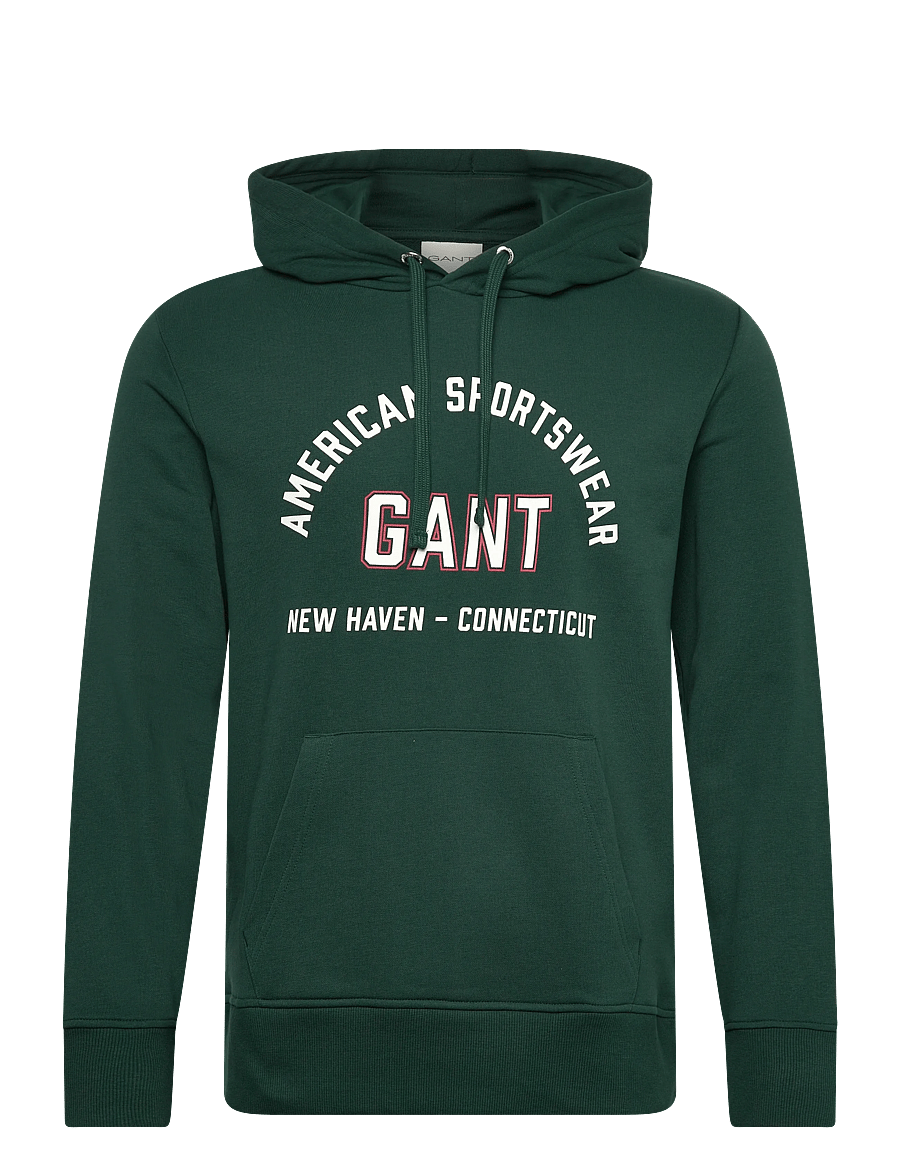 Gant - PRINTED GRAPHIC HOODIE - kapuutsiga pusad - tartan green - 0
