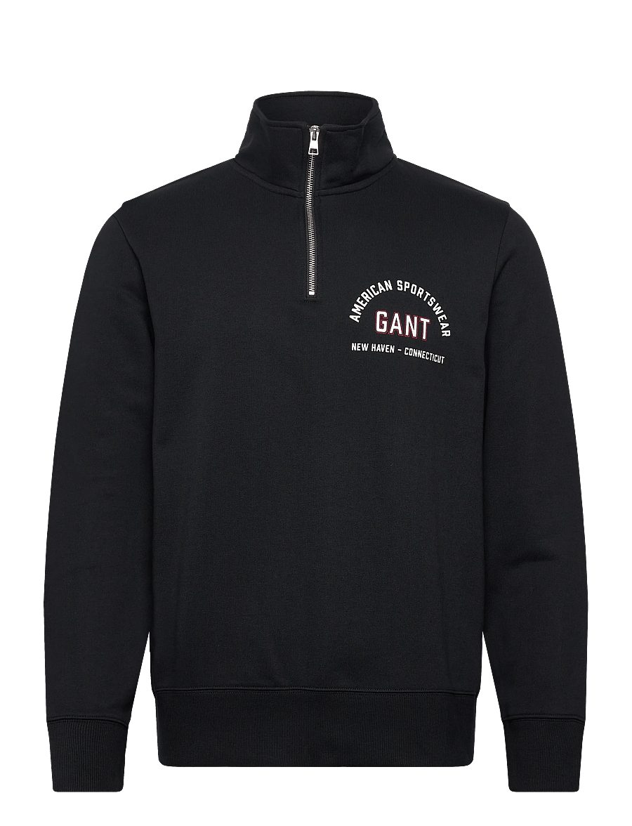 Gant - PRINTED GRAPHIC HALF ZIP - nach anlass kaufen - black - 0
