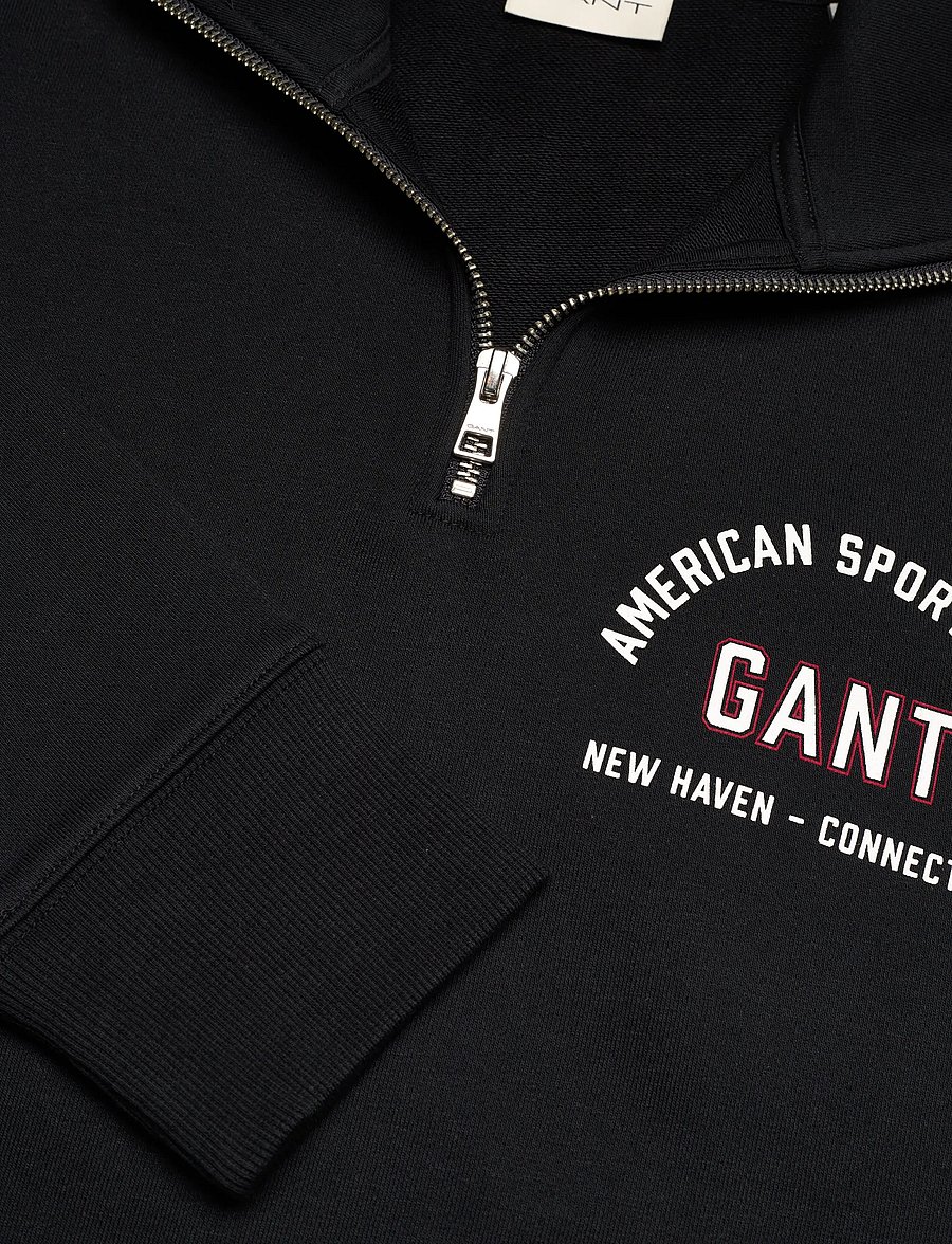 Gant - PRINTED GRAPHIC HALF ZIP - nach anlass kaufen - black - 2