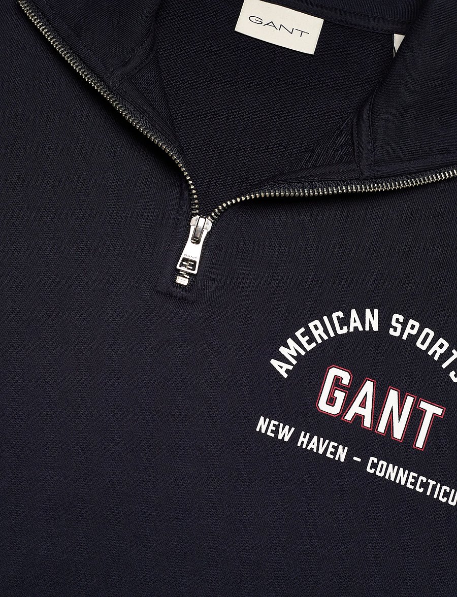 Gant - PRINTED GRAPHIC HALF ZIP - nach anlass kaufen - evening blue - 2