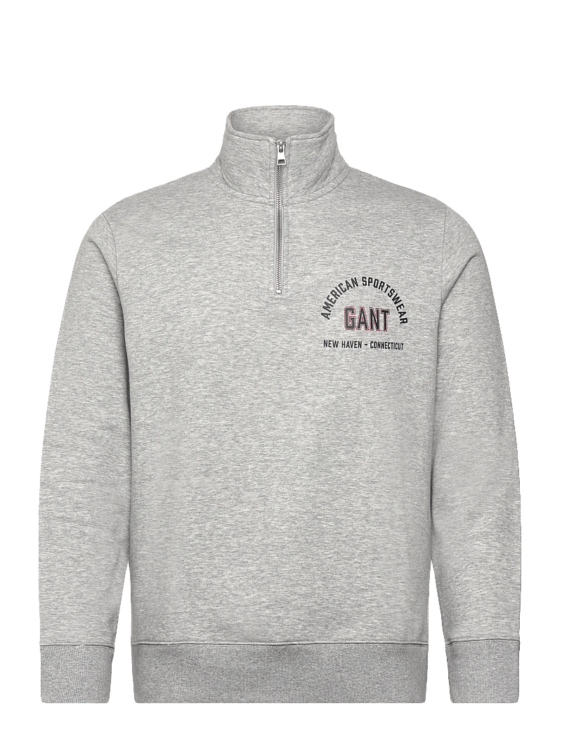 GANT - PRINTED GRAPHIC HALF ZIP - shop efter anledning - grey melange - 0