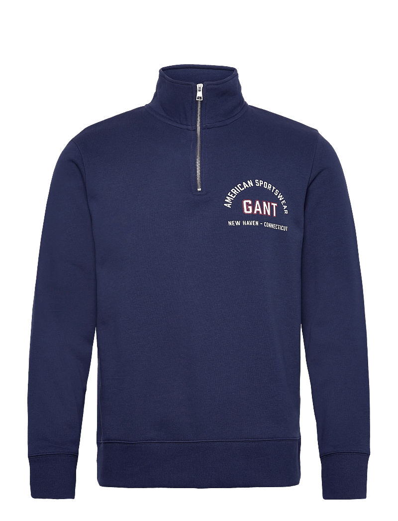 GANT - PRINTED GRAPHIC HALF ZIP - collegepaidat - persian blue - 0