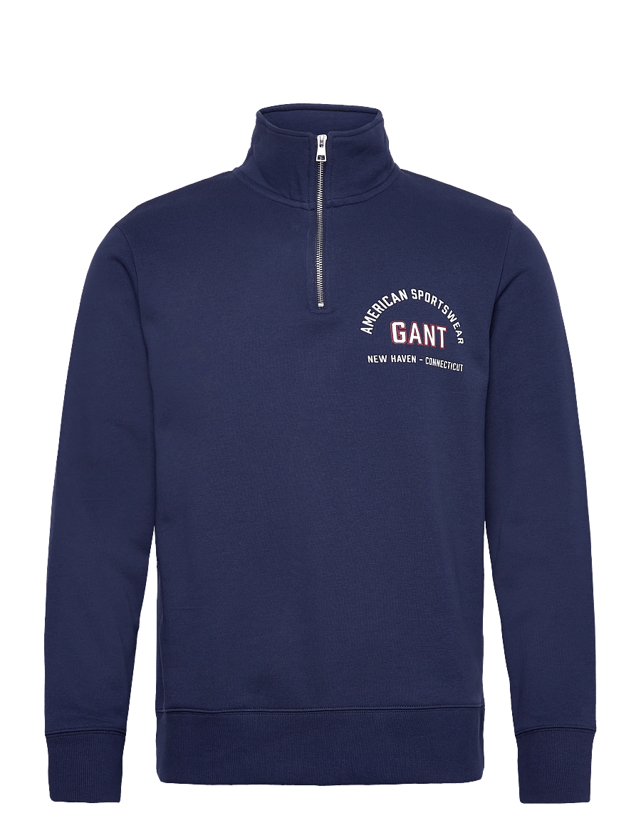 Gant - PRINTED GRAPHIC HALF ZIP - sweats - persian blue - 0