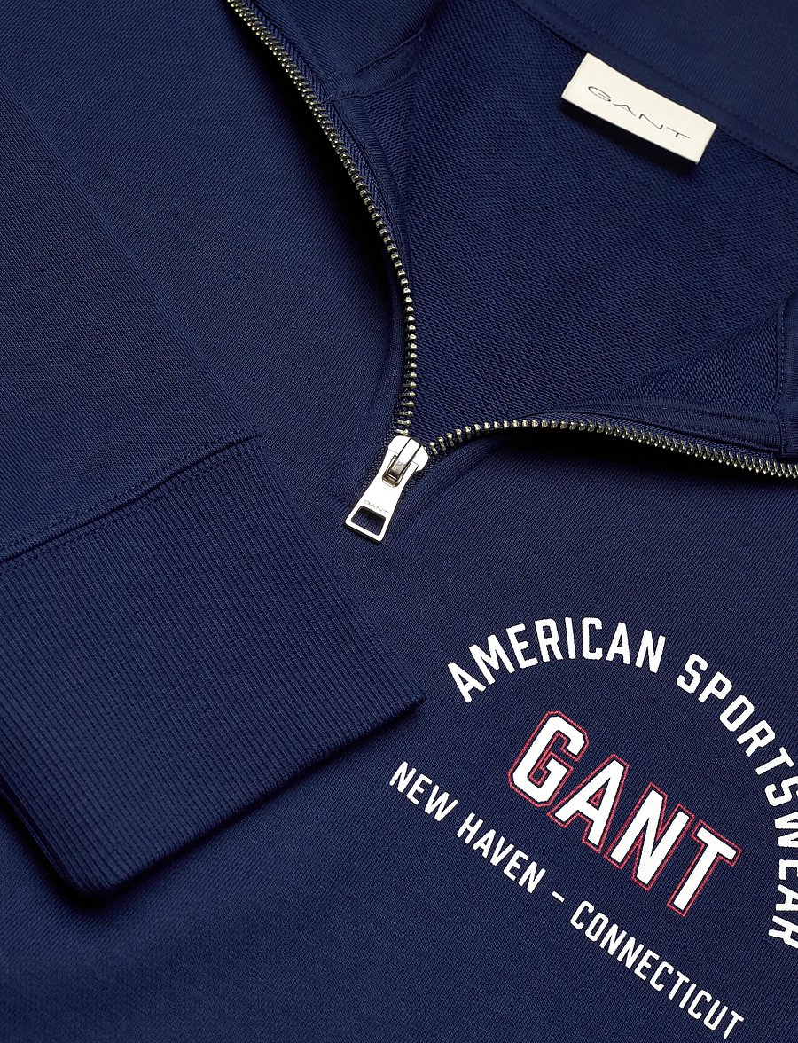 Gant - PRINTED GRAPHIC HALF ZIP - sweats - persian blue - 2
