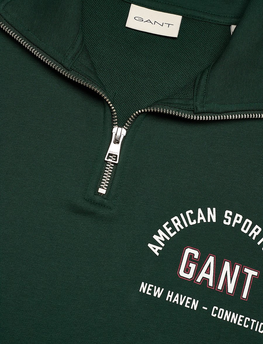 Gant - PRINTED GRAPHIC HALF ZIP - sweatshirts - tartan green - 2