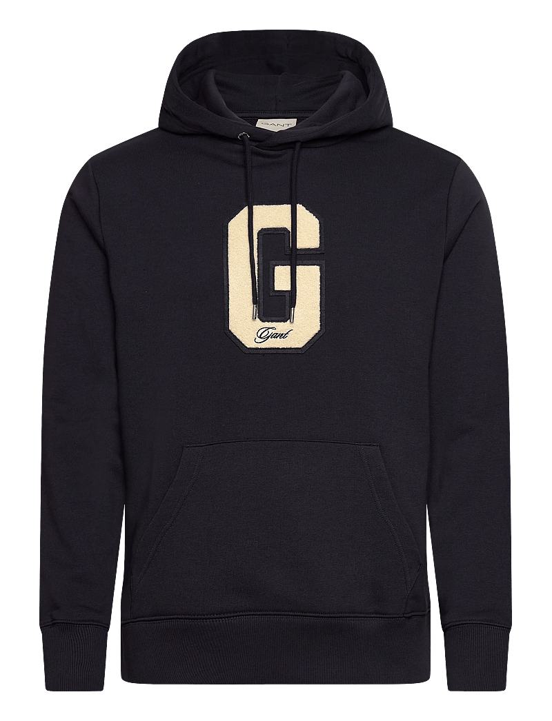 GANT - G BADGE HOODIE - džemperiai su gobtuvu - evening blue - 0