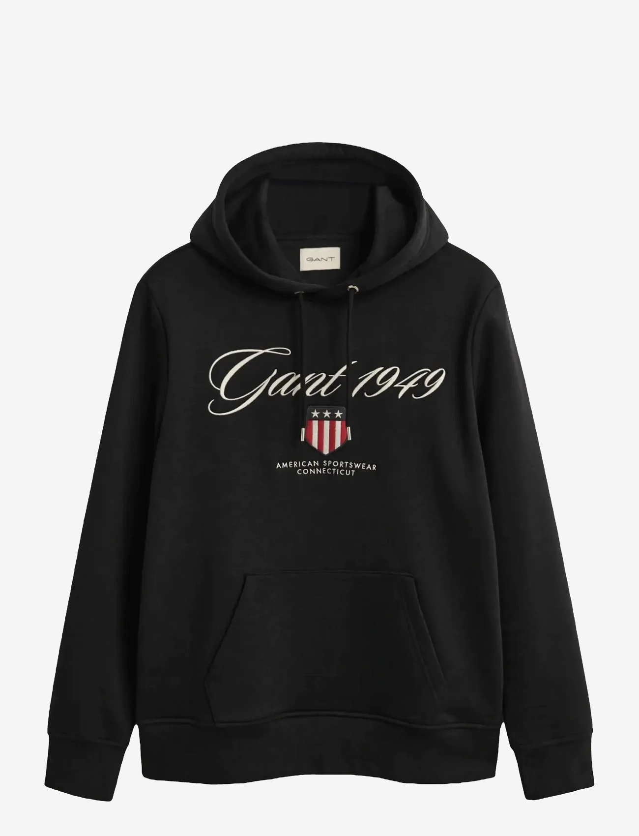 GANT - GRAPHIC HOODIE - hættetrøjer - black - 1