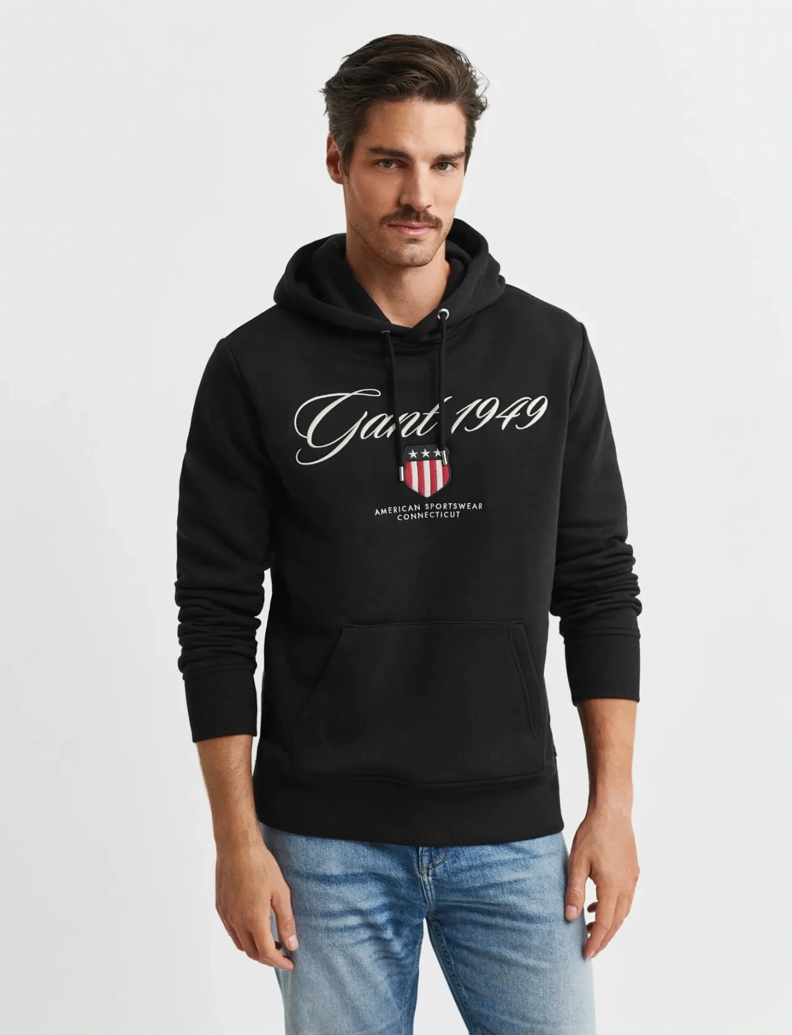 Gant Graphic Hoodie, S, Sweatshirts & Hoodies, Schwarz - Männerswear