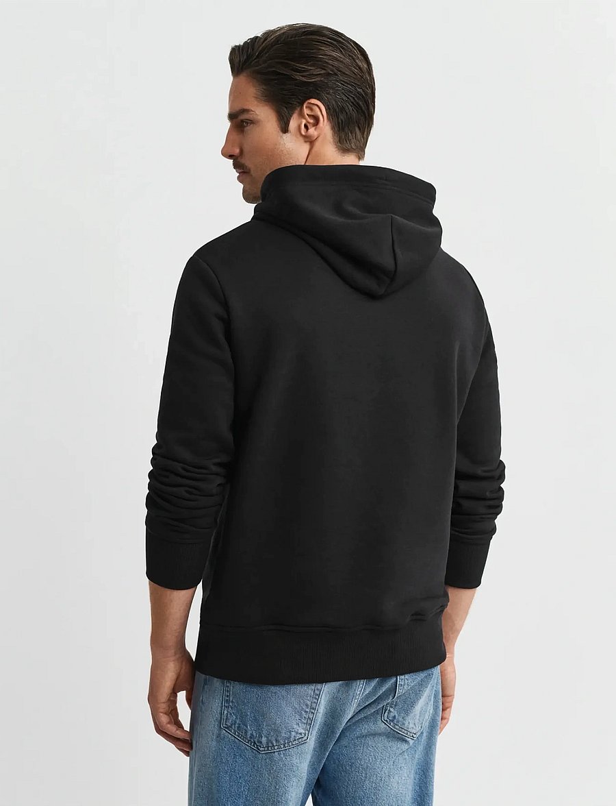 Gant - GRAPHIC HOODIE - hoodies - black - 2