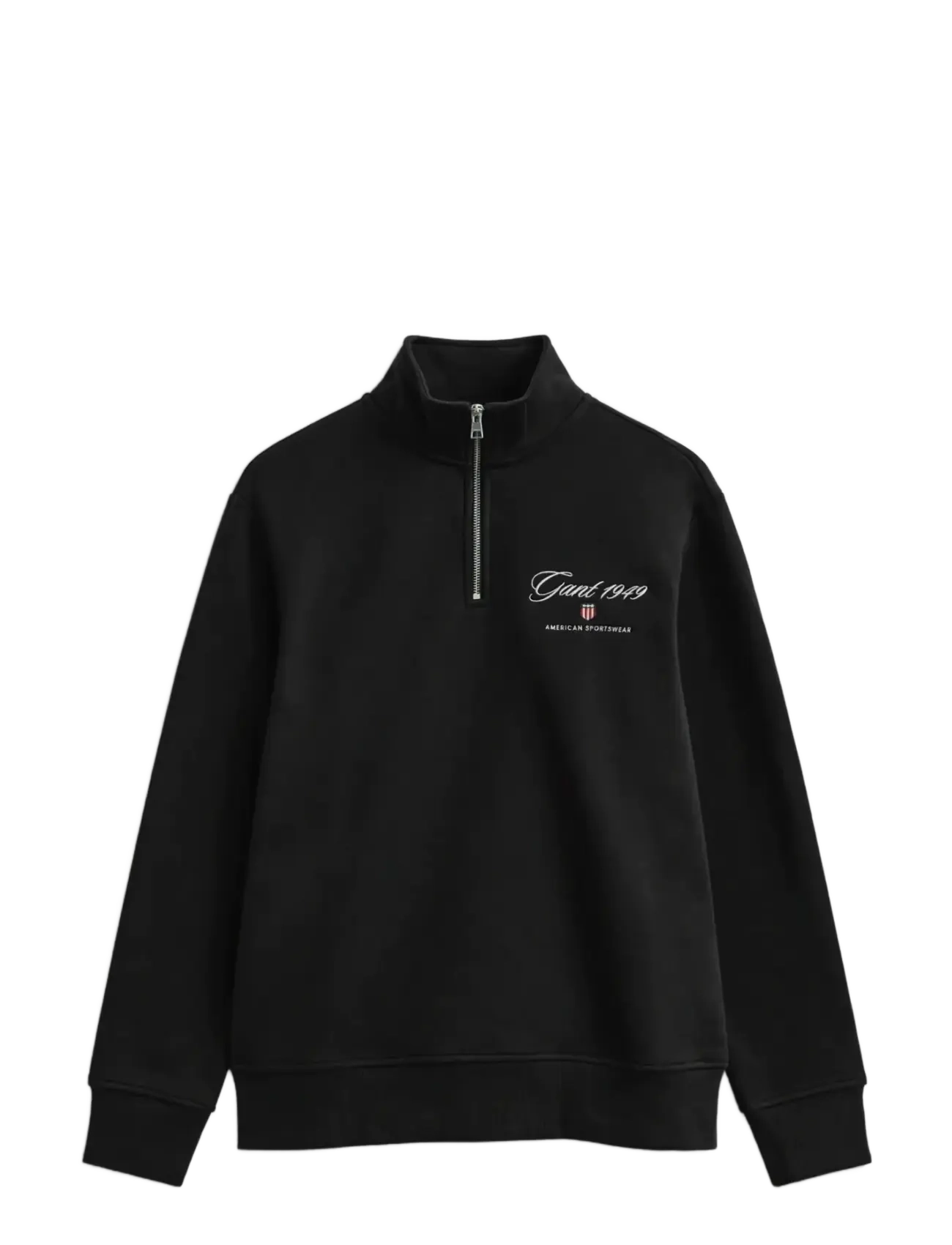 GANT GRAPHIC HALF ZIP - Sweatshirts & hættetrøjer - BLACK / black