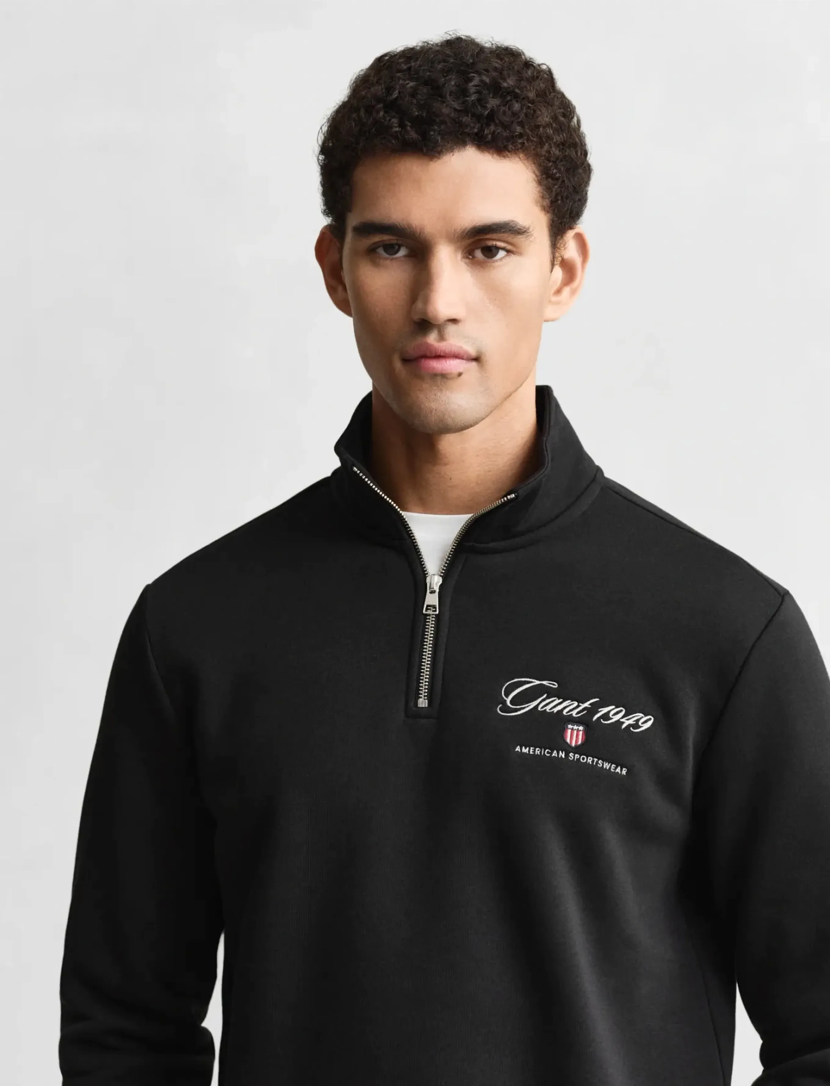 Gant - GRAPHIC HALF ZIP - swetry - black - 3