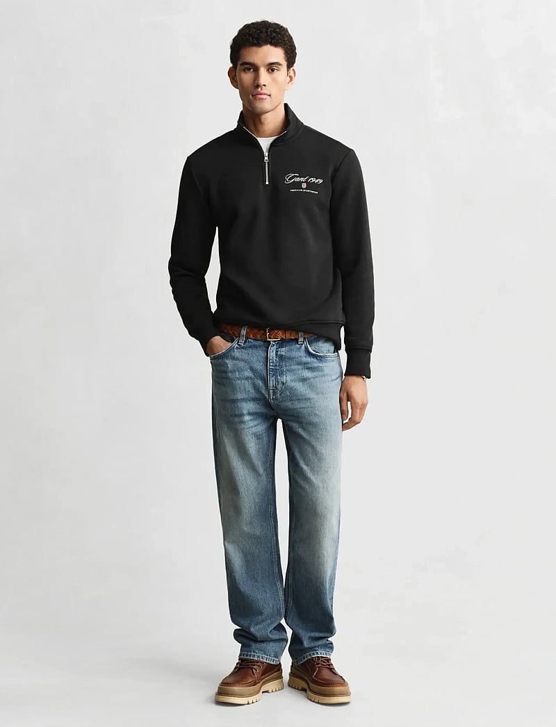 GANT - GRAPHIC HALF ZIP - nach anlass kaufen - black - 4
