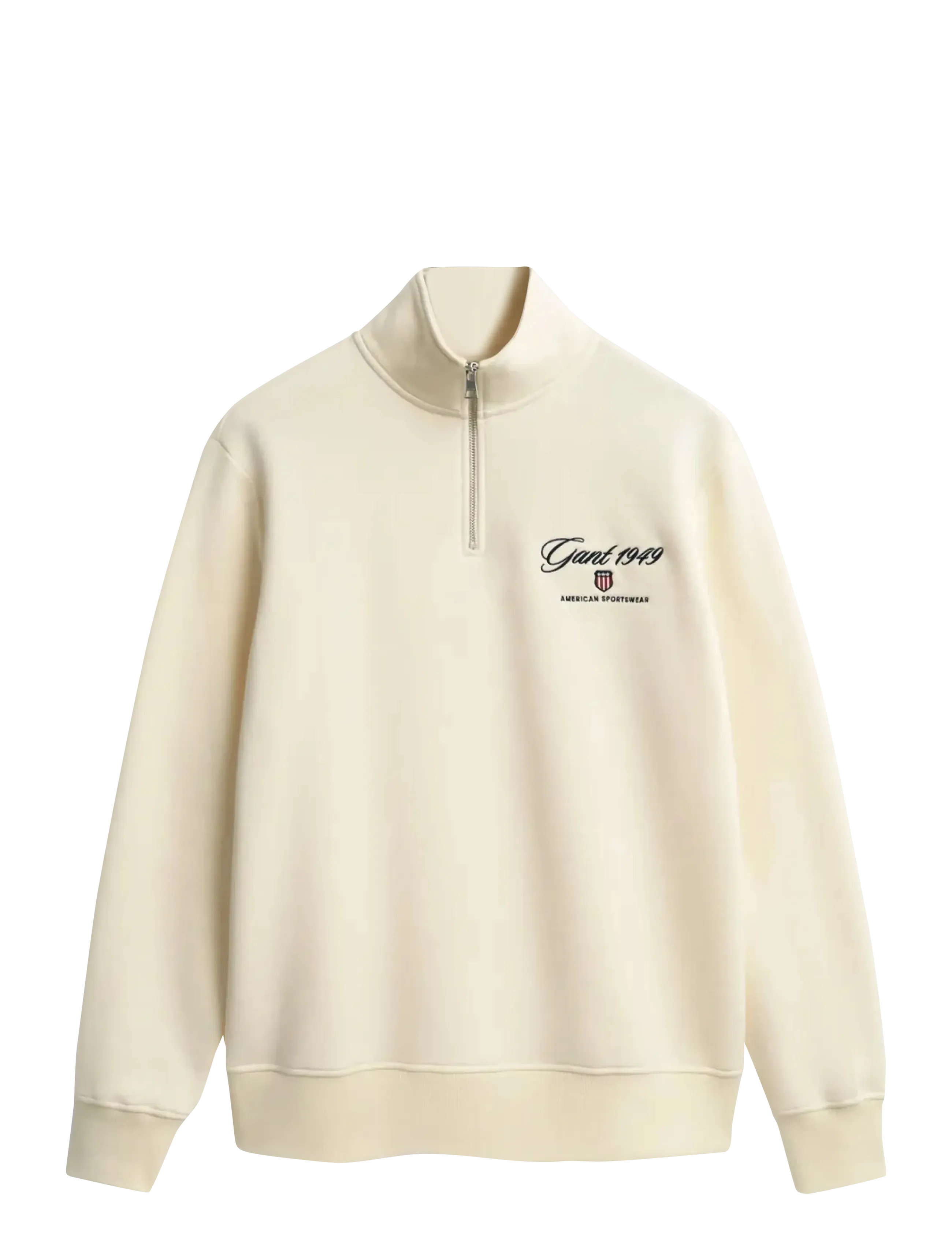 GANT Graphic Half Zip Cream - XXL - Herren