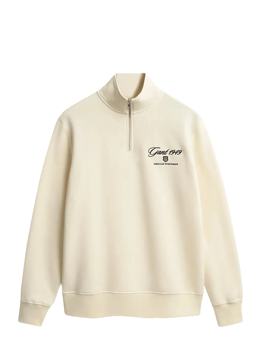 Gant - GRAPHIC HALF ZIP - shop efter anledning - cream - 1