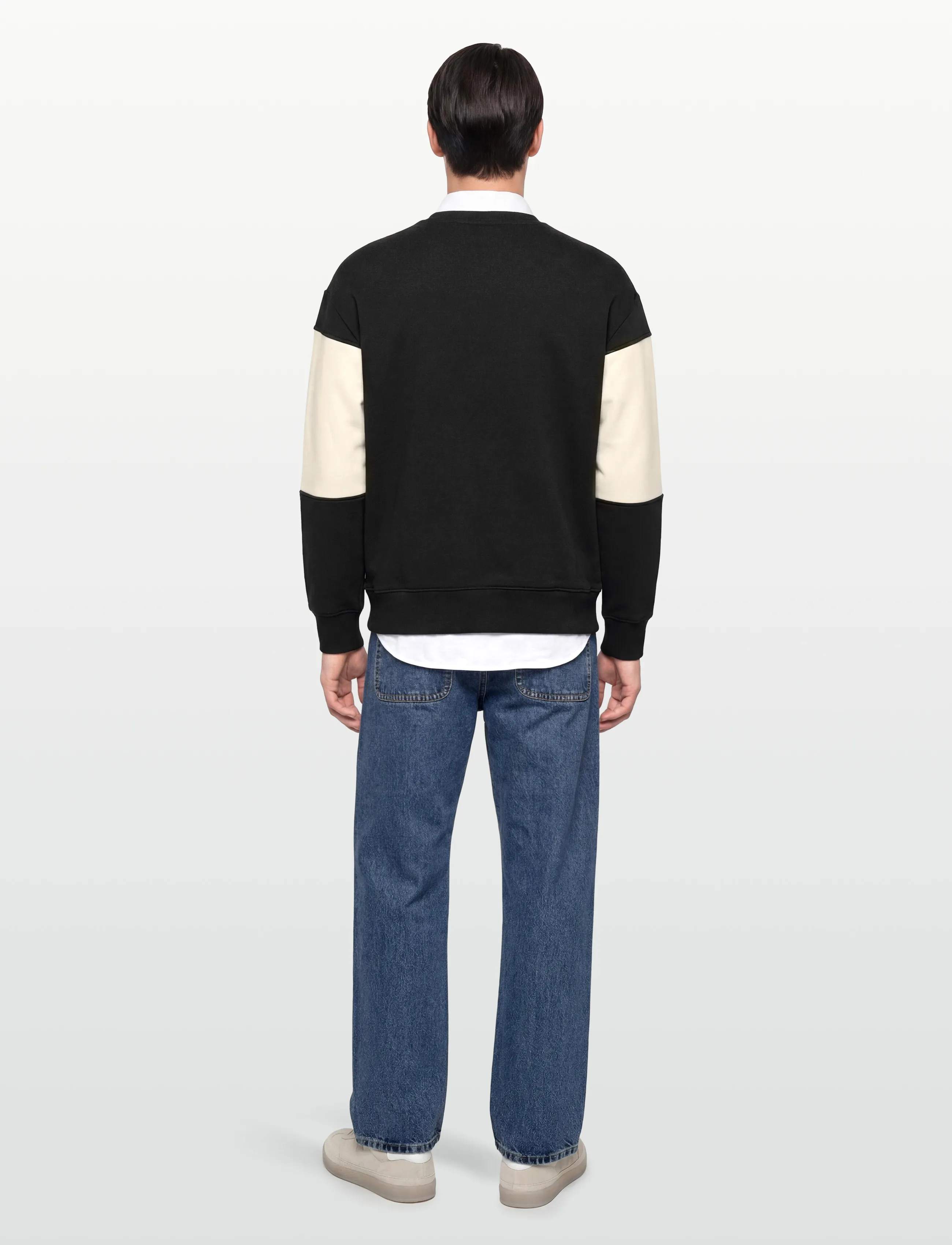 Gant - BLOCKED EMBROIDERED SWEAT - shop efter anledning - black - 4