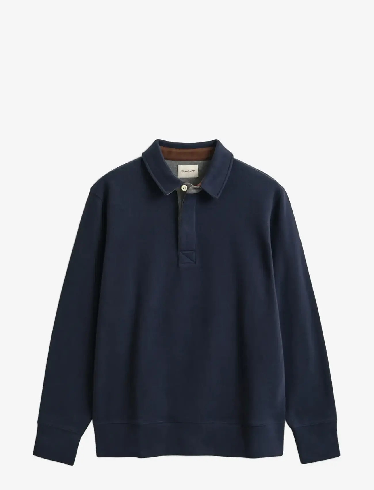 GANT - LIGHT SACKER RIB LS POLO - langærmede poloer - evening blue - 1