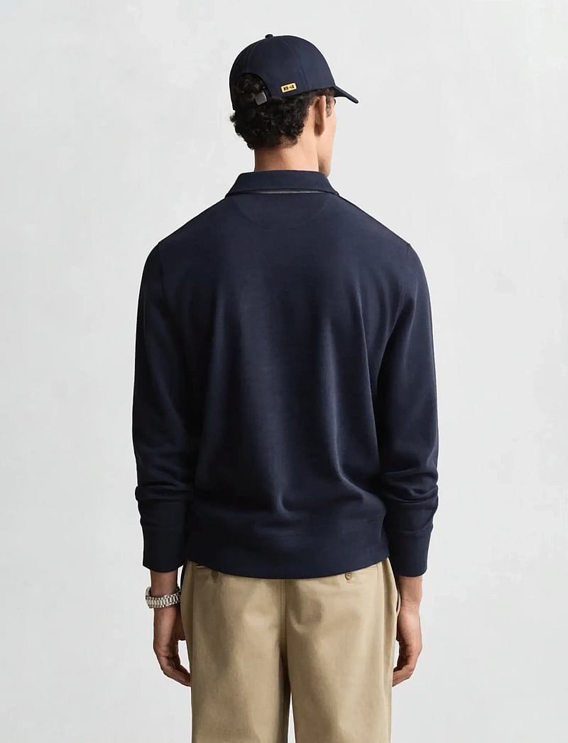 GANT - LIGHT SACKER RIB LS POLO - langärmelig - evening blue - 2