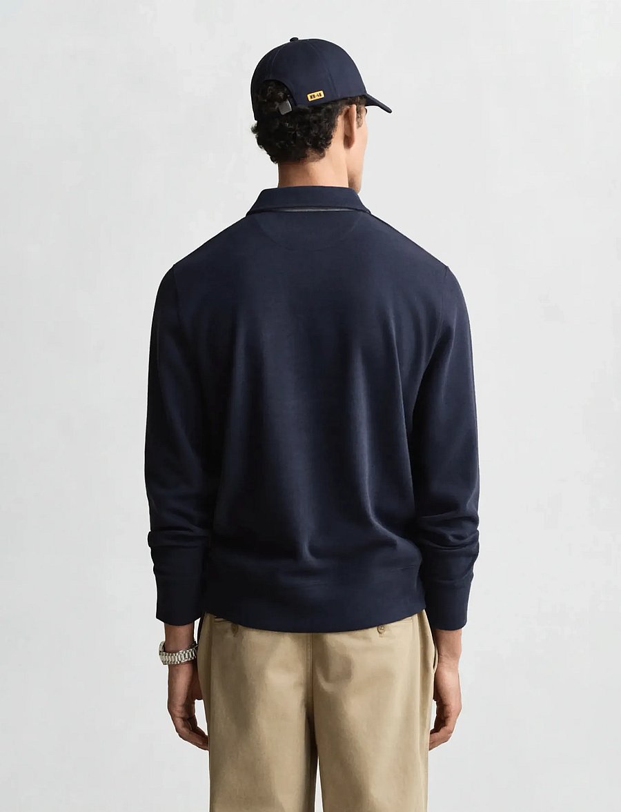 Gant - LIGHT SACKER RIB LS POLO - polo marškinėliai ilgomis rankovėmis - evening blue - 2